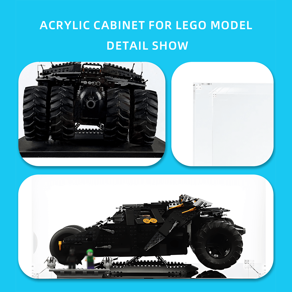 LEGO DC Batman Batmobile Tumbler 76240 Display Case - Protective Showcase for LEGO Sets | Perfect for Home Decoration & Collectible Display