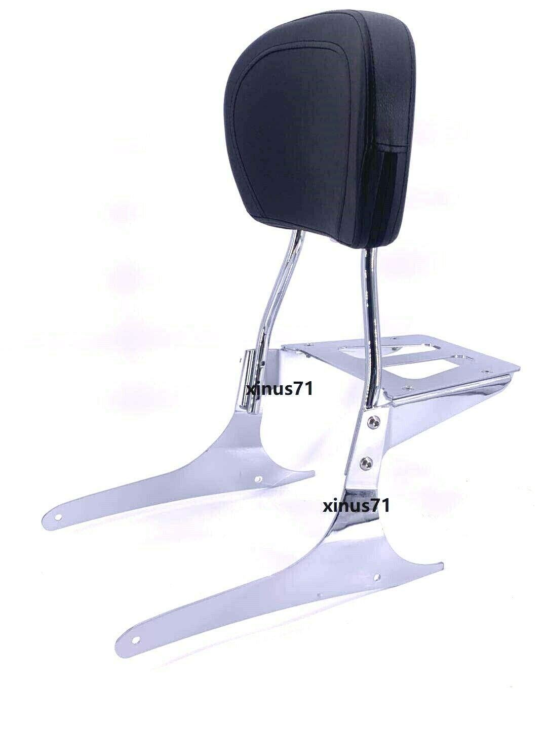 Yamaha XVS 950 V Star 950 Sissy Bar Backrest with Luggage Rack (2009-2017) - Heavy Duty Motorcycle Passenger Seat Support & Storage Solution - Perfect for Long Rides, Touring & Road Trips