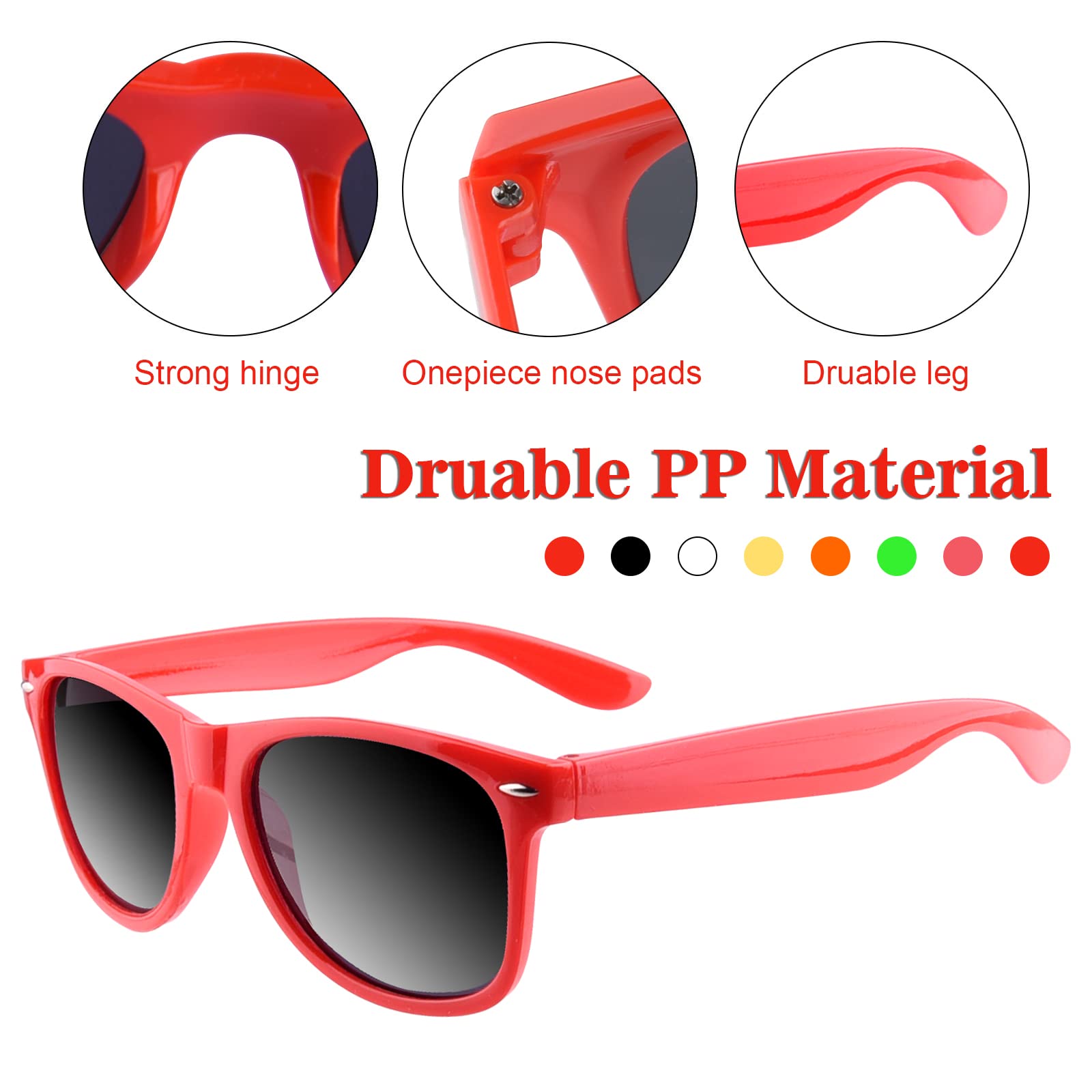 TUPARKA 20 Pack Kids Sunglasses - UV Protection, Mixed Colors - Perfect for Summer Pool Parties, Birthday Favors, Goody Bag Fillers & Outdoor Activities