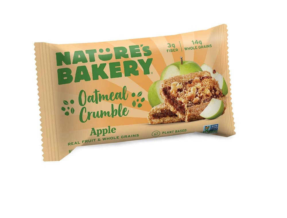 Nature's Bakery Vegan Oatmeal Crumble Bars - Apple Flavor, 6 Pack (36 Bars Total), Non-GMO, Healthy Snack for Breakfast, Hiking & On-The-Go Energy
