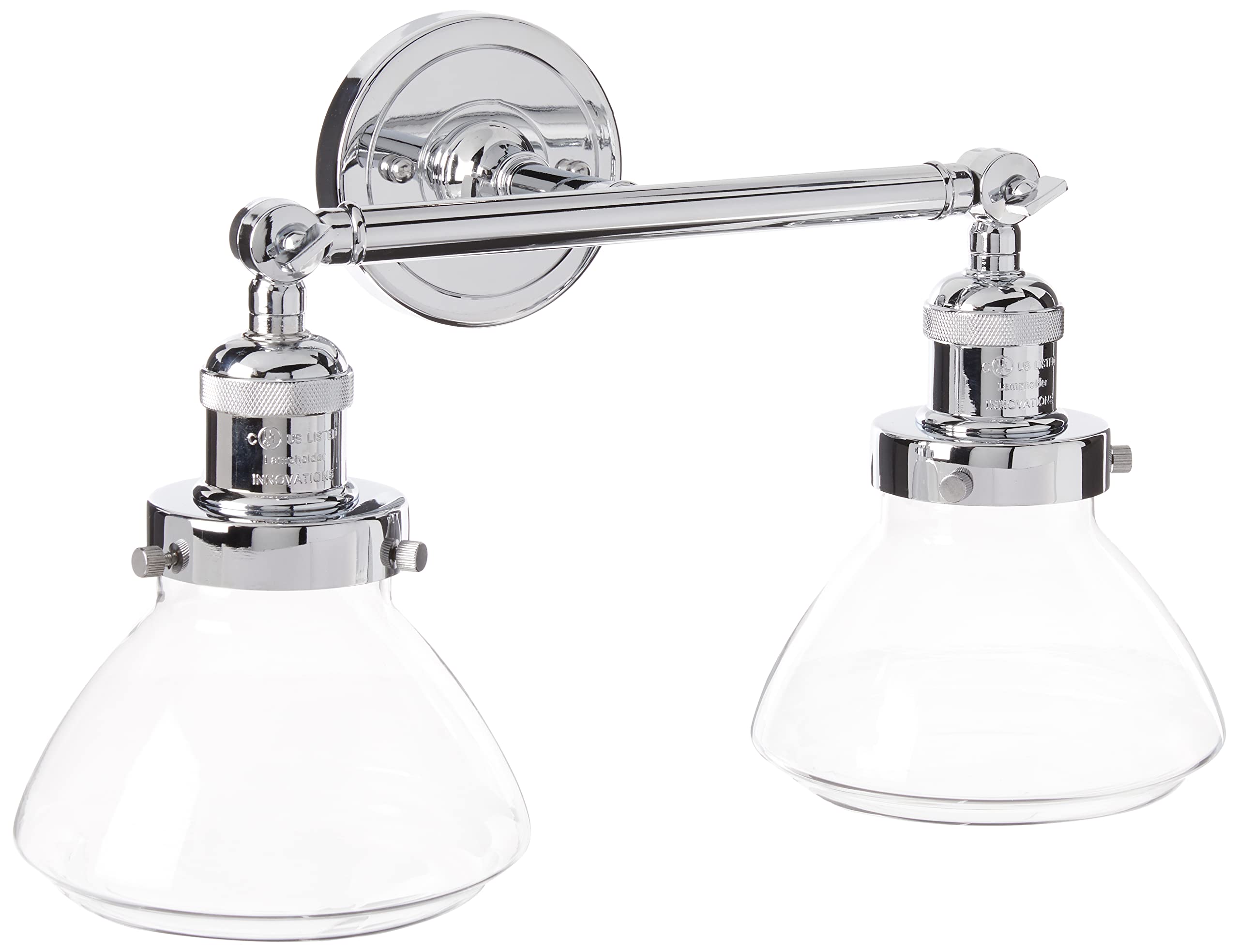Innovations Lighting 208L-PC-G322 Olean 2-Light Bathroom Vanity Light - Franklin Restoration Collection - Perfect for Bathroom Mirror Lighting and Modern Home Decor