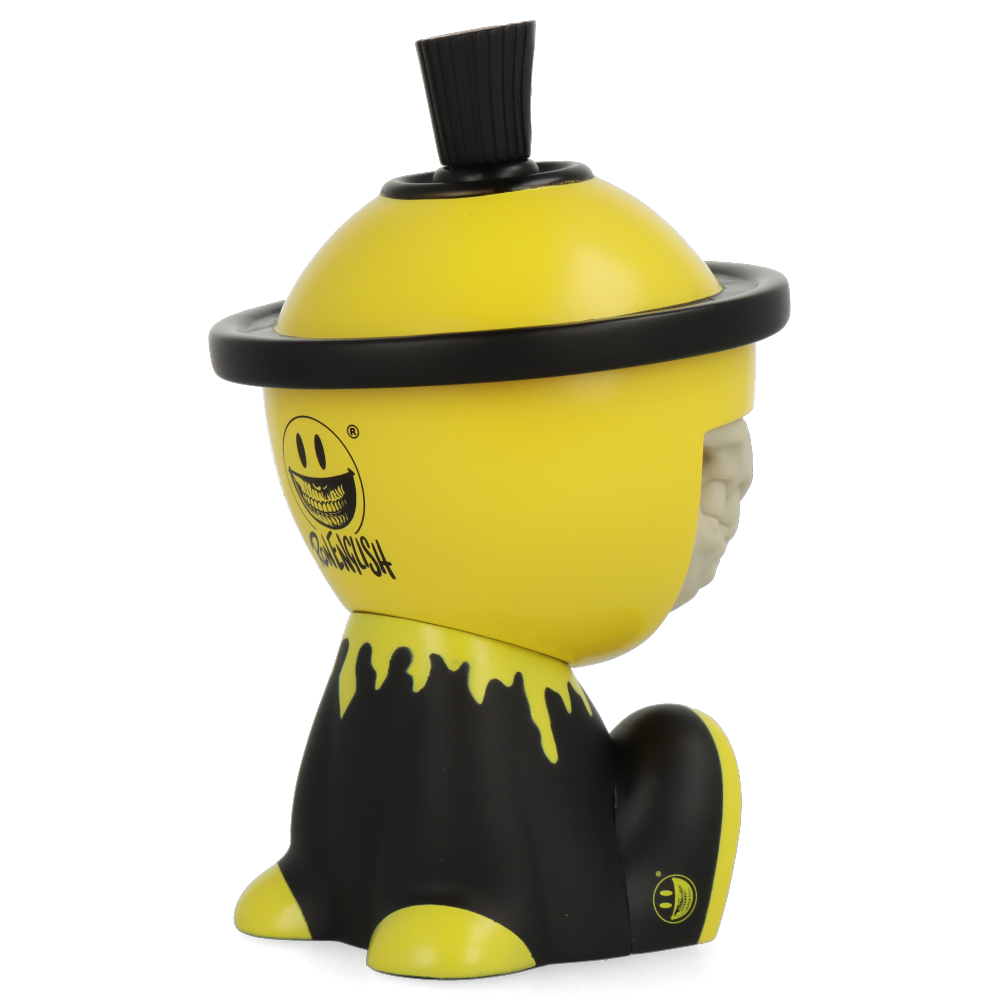 Grinbot OG Yellow by Ron English x Czee13 - Limited Edition Art Toy for Collectors - Perfect for Home Decor, Office Display & Pop Culture Enthusiasts