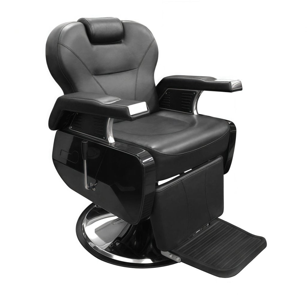 Premium Modern Extra Wide Hydraulic Reclining Barber Chair BC 601 - Professional Salon Styling & Haircut Chair for Comfortable Grooming Services