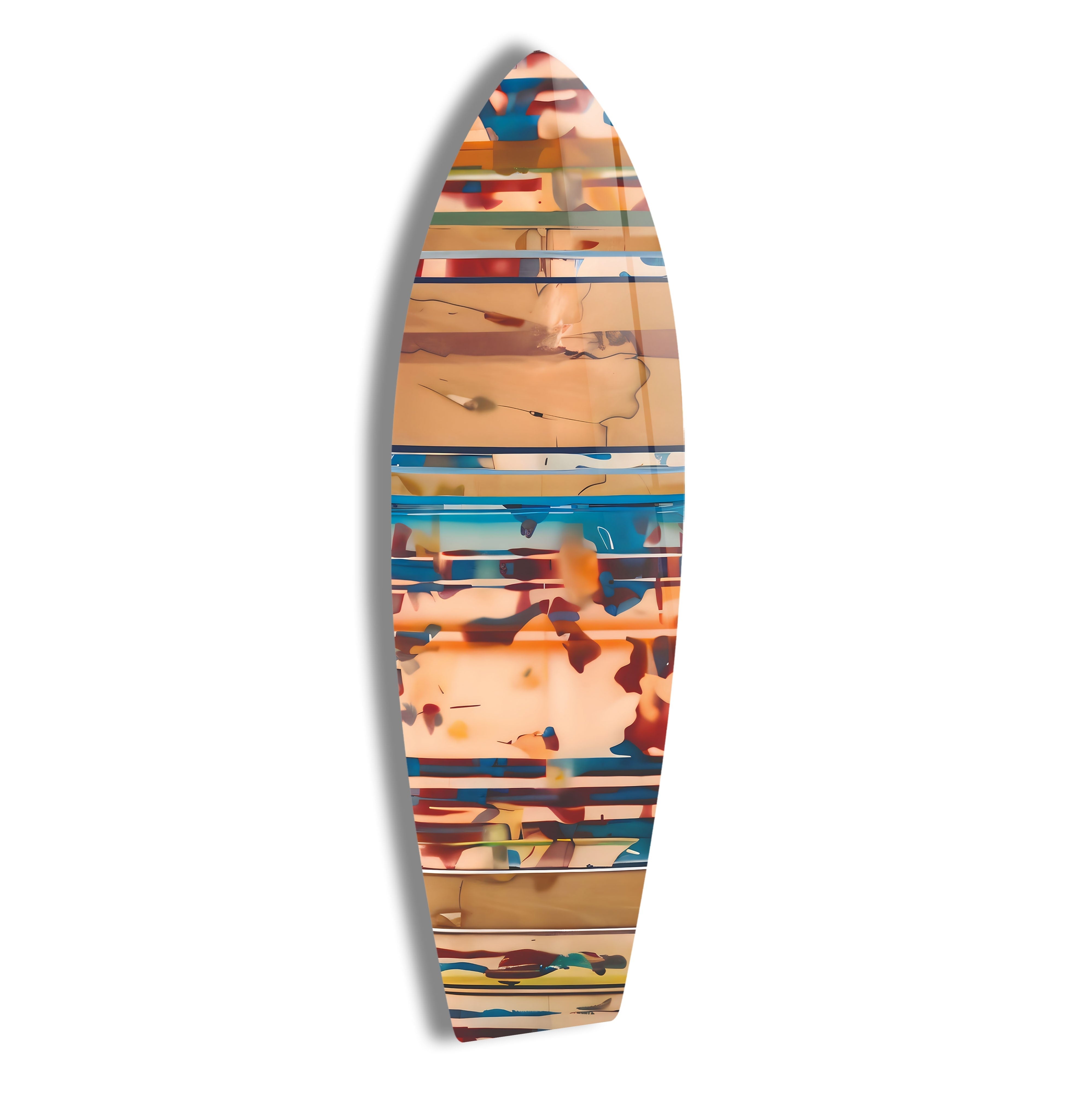 Stylish Beige Surfboard Wall Art Decor - Coastal & Beach Themed Home Decor for Living Room, Bedroom, or Office