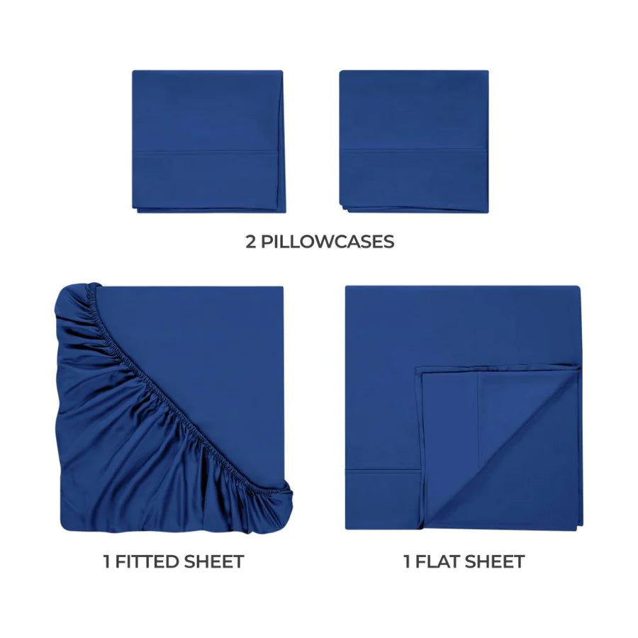 Premium 300 Thread Count Modal Bed Sheet Set from Beechwood - Deep Pocket Fitted Sheets for Queen/King Size Beds - Ultra Soft & Breathable Bedding for All-Season Comfort
