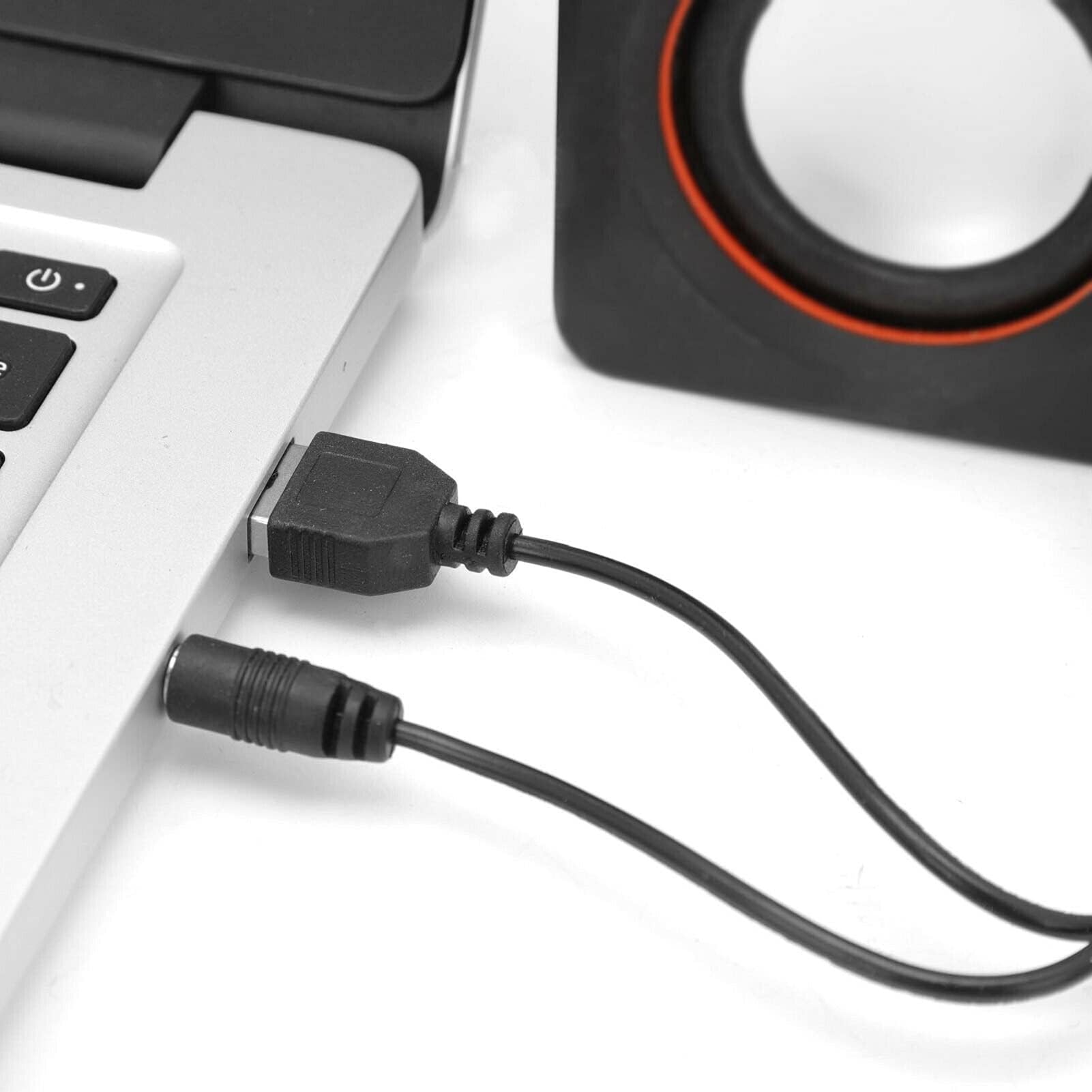 Compact USB Computer Speakers with Stereo Sound & Subwoofer - Mini Multimedia PC Speakers for Desktop, Laptop - Universal Black | Perfect for Home Office, Gaming & Music Listening