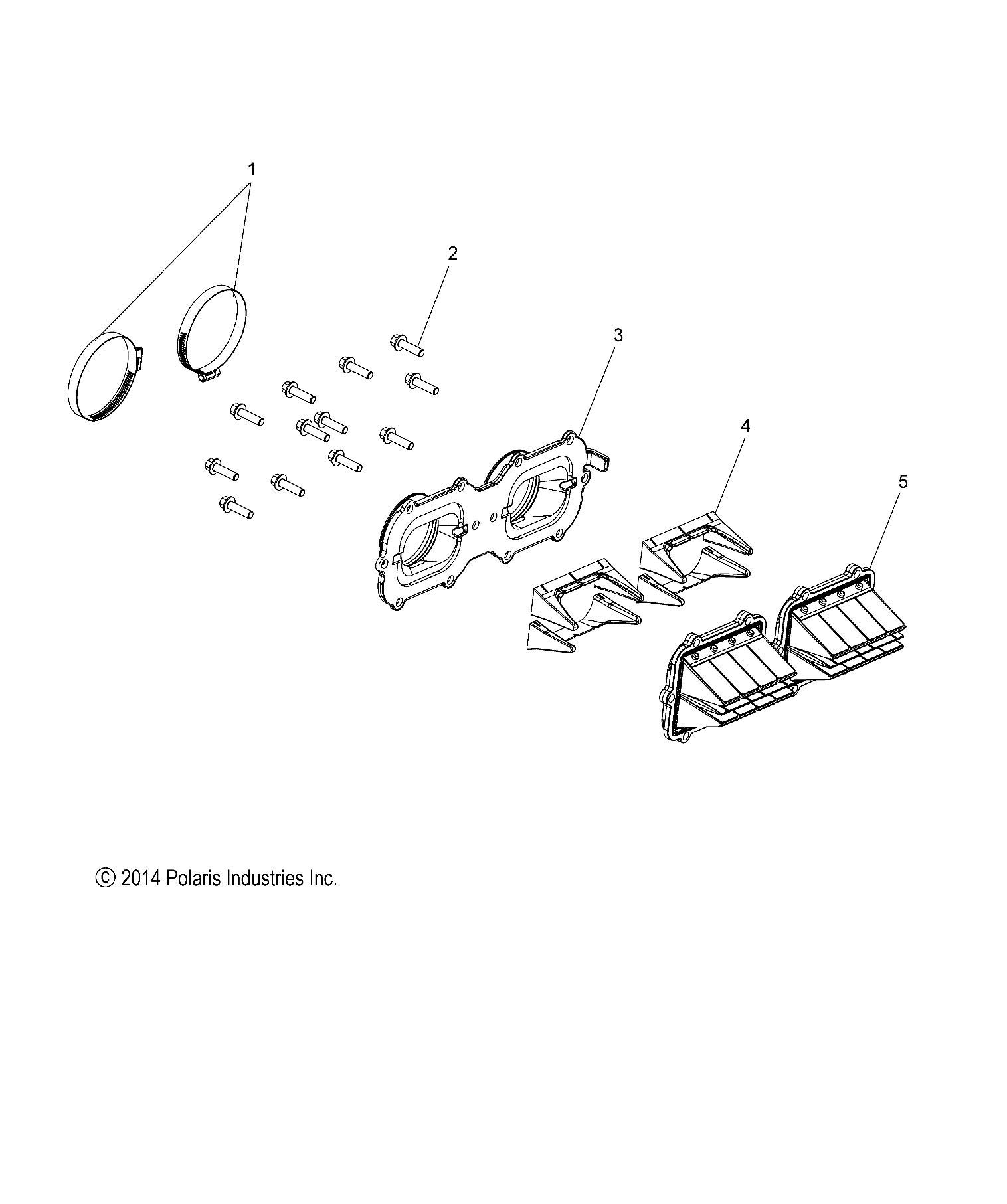 Genuine Polaris OEM Snowmobile Reed Valve Assembly 1202698 - High Performance Replacement Part for Improved Engine Efficiency - Perfect for Winter Trail Riding & Snowmobile Maintenance
