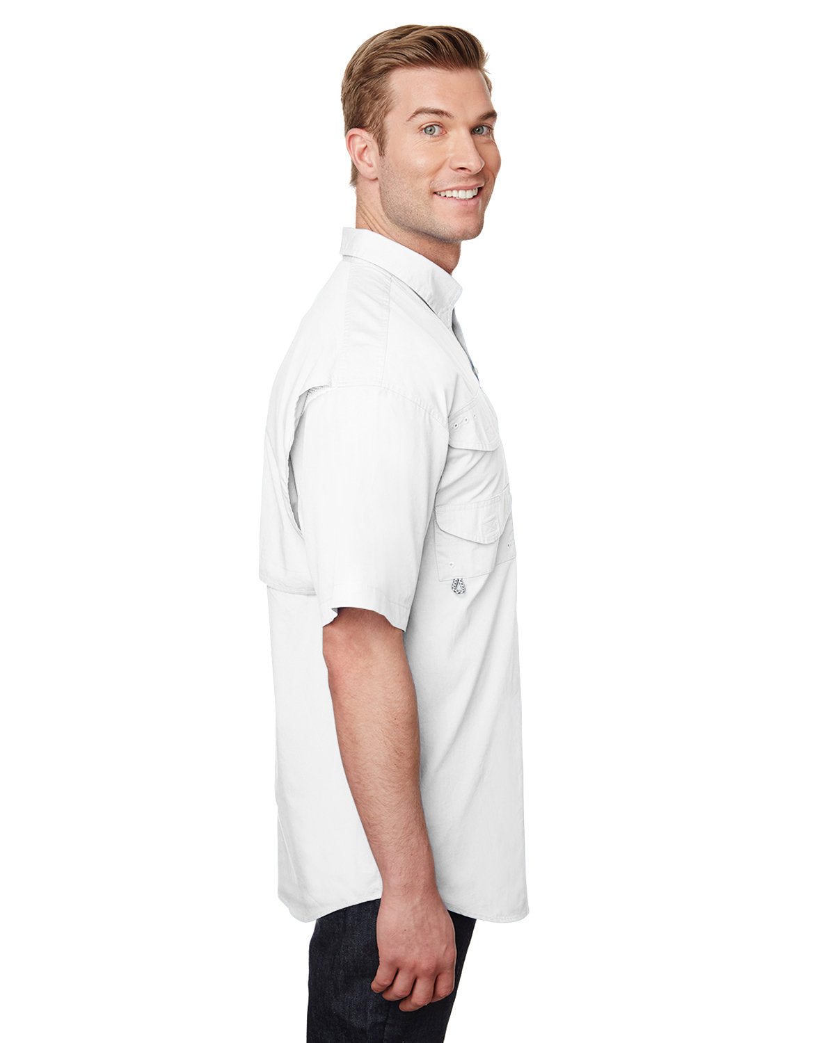 Columbia Men's Bonehead Short Sleeve Shirt - UPF 50 Sun Protection, Quick-Dry & Breathable, White - Perfect for Hiking, Fishing & Outdoor Adventures