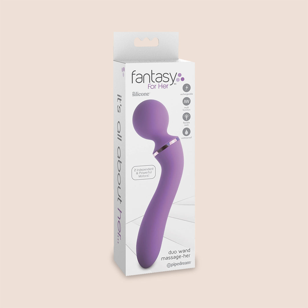 Fantasy for Her Dual Wand Massager with Vibrating Head & Handle - Perfect for Couples Massage, Relaxation & Intimate Moments