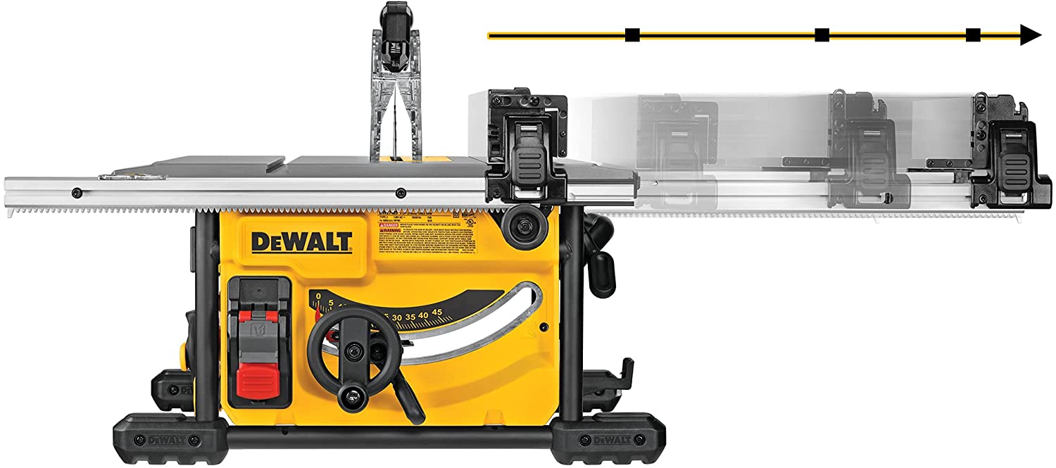 DEWALT DWE7485 8-1/4 Inch Compact Jobsite Table Saw - Refurbished with DEWALT Warranty | Portable & Lightweight for Woodworking, DIY Projects, and Construction Sites