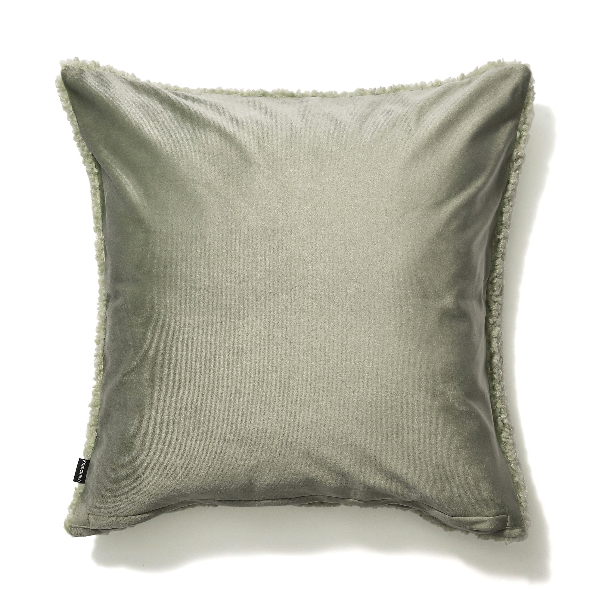 Premium 450x450 Fur Z Cushion Cover - Soft Light Green Decorative Pillow Case for Sofa, Bed & Home Decor - Cozy Living Room & Bedroom Accessory