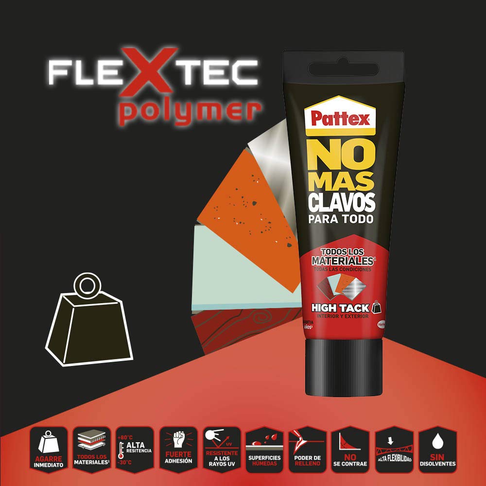 Pattex No More Nails Heavy Duty Construction Adhesive - 2498466 - Strong Bonding Solution for Wood, Metal, Ceramic & More | Perfect for Home Repairs, DIY Projects & Construction Work