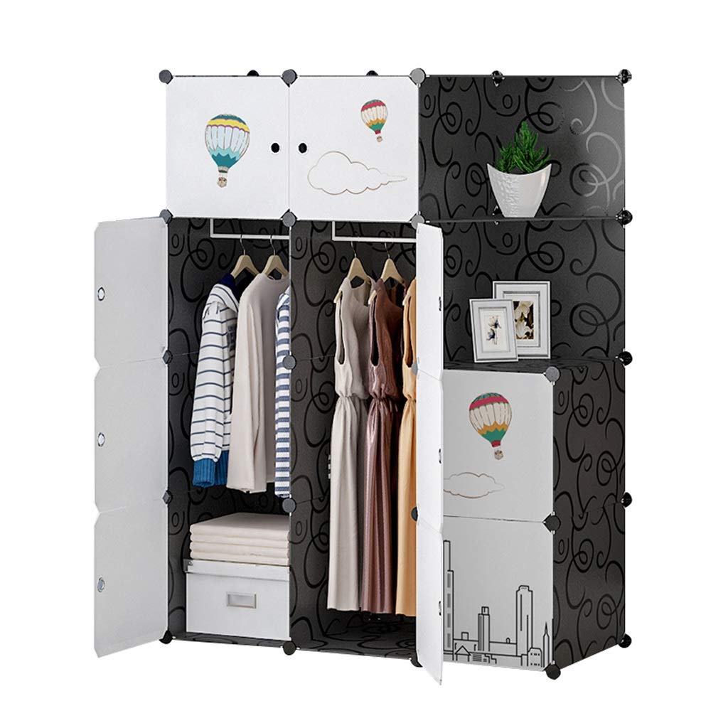 ZZF Combination Wardrobe - Easy Assembly Fabric Closet with Hanging Storage | Space-Saving Bedroom Organizer for Clothes & Accessories | Perfect for Apartments, Dorms & Small Spaces