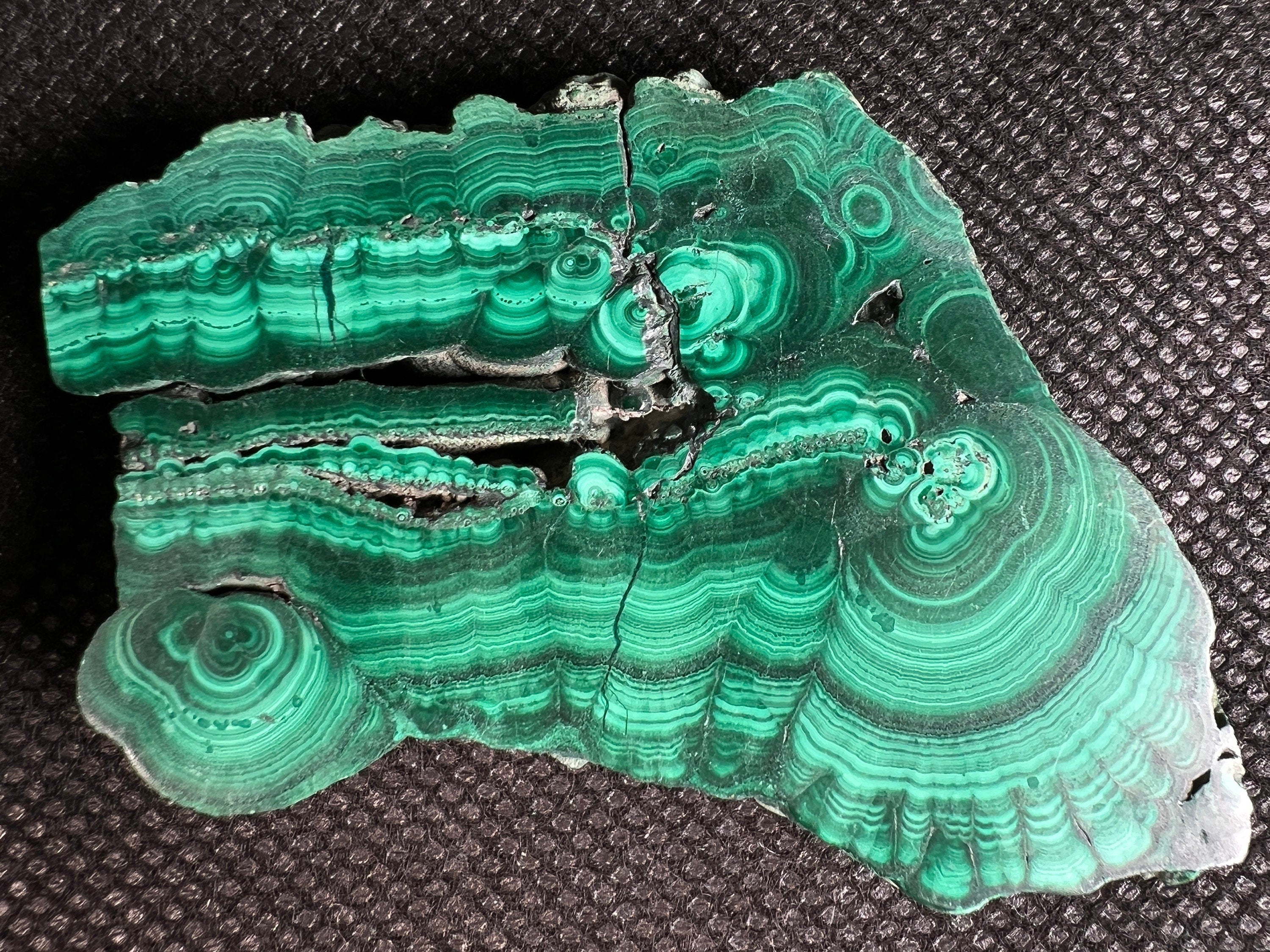 Premium Natural Malachite Crystal Slab - Polished Green Malachite Stone for Jewelry Making, Unique Spiritual Gift, Home & Office Decor (50487) - Perfect for Meditation, Healing Crystals Collection & Feng Shui Decorations