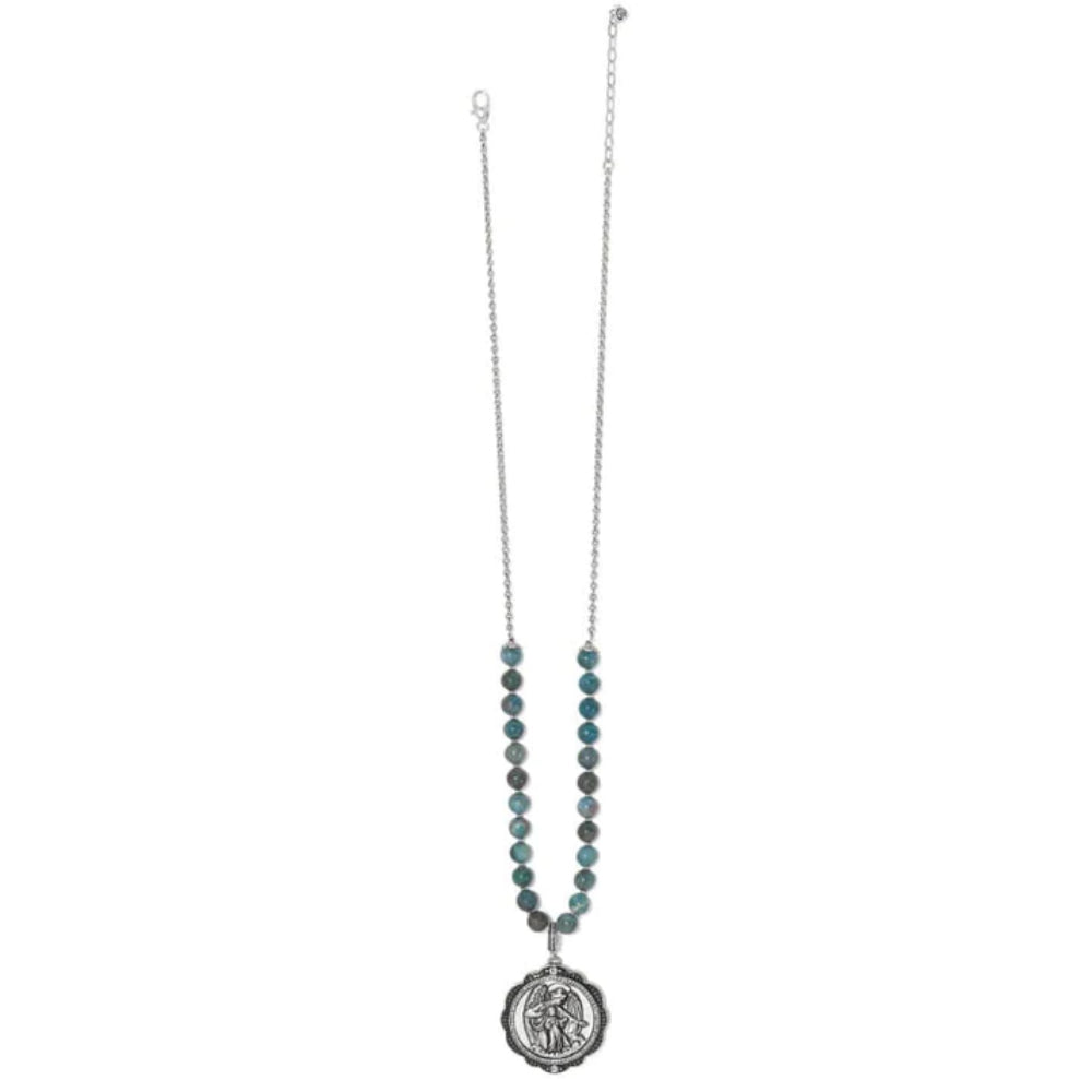Brighton Protection Angel Medallion Necklace - Sterling Silver Guardian Angel Pendant for Women - Perfect Gift for Birthday, Christmas & Spiritual Protection Jewelry