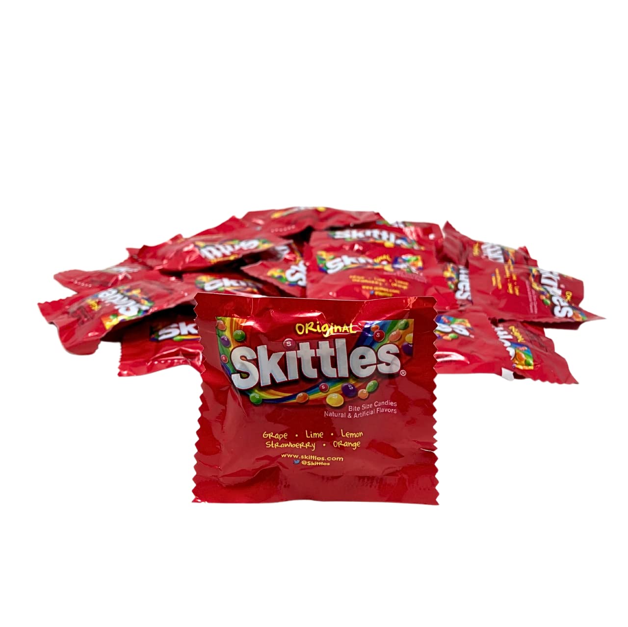 Skittles Original Fruit Candy - 1 Lbs Bulk Pack (16 Oz) | 25+ Individually Wrapped Fun Size Mini Bags | Resealable for Freshness | Perfect for Halloween, Party Favors, Office Snacks & Road Trips