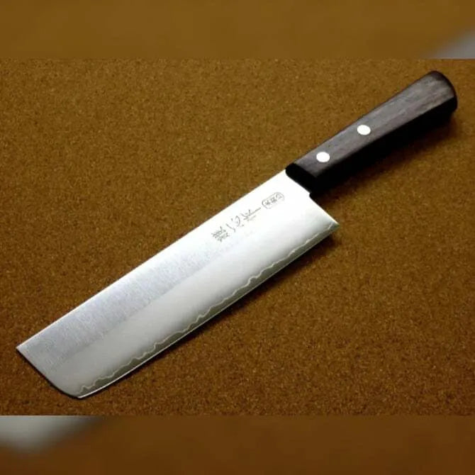 Premium Kanetsugu Miyabi Issin Nakiri Vegetable Knife - Japanese Damascus Steel Chef Knife for Precise Chopping, Slicing & Dicing - Perfect for Home Cooks & Professional Chefs - Ideal for Vegetables, Herbs & Sushi Preparation