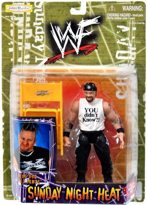 1999 WWF Jakks Pacific Sunday Night Heat Road Dog Jesse James Action Figure - Exclusive Collectible Wrestling Toy for Fans & Display - Perfect for WWE Memorabilia Collections & Themed Parties