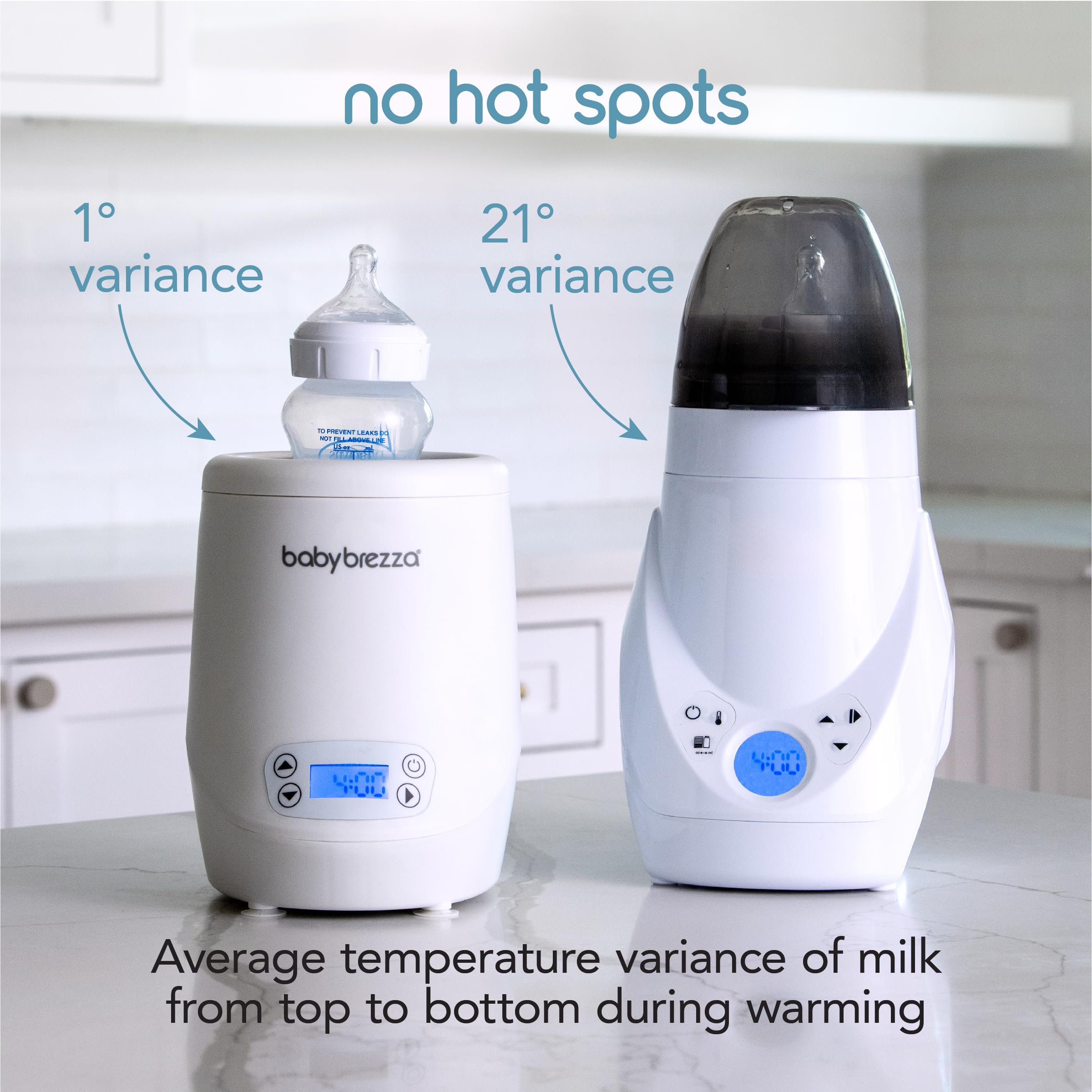Baby Brezza AirSwirl Waterless Bottle Warmer for Breastmilk & Formula - Fast, Safe Warming Preserves Nutrients - Perfect for Night Feedings & Travel