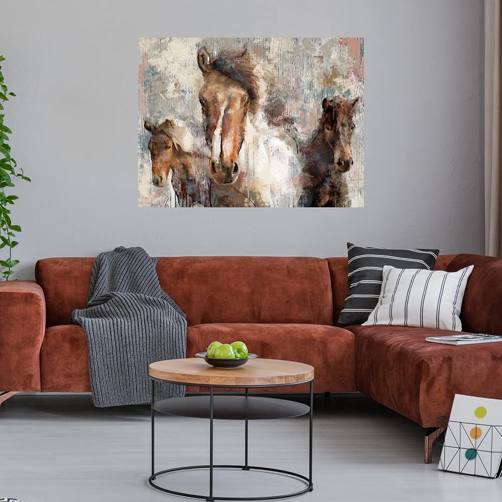 Wild Nature Fine Art Canvas Wall Decor - Hand Painted Landscape Painting for Living Room, Bedroom, Office - Ready to Hang 43x32 Inches - Perfect for Home, Office & Commercial Spaces