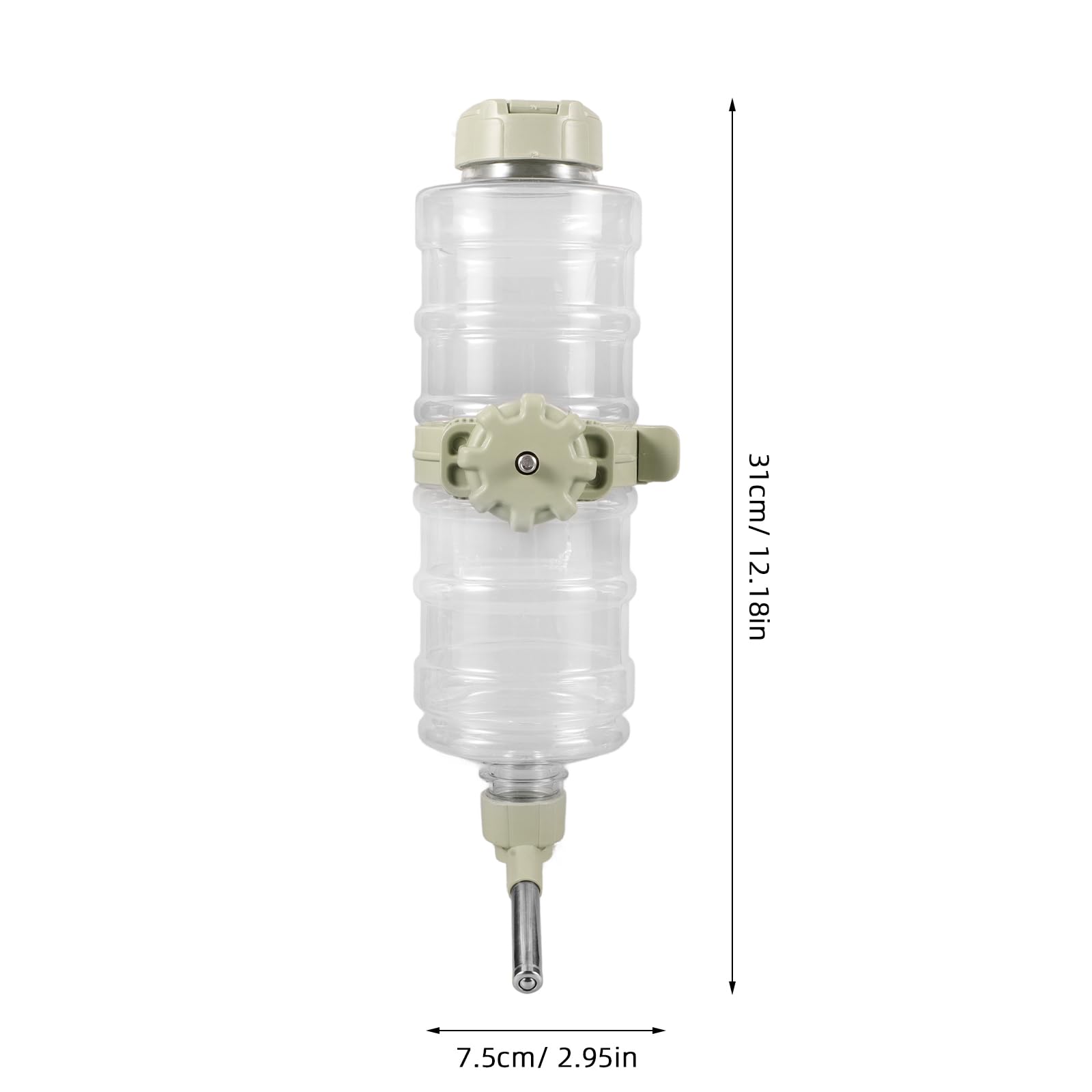 No Drip 946ml Small Animal Water Bottle for Rabbits, Guinea Pigs, Puppies & Dogs - Auto Feeding Pet Water Dispenser for Cages & Crates - Perfect for Travel, Home & Outdoor Use