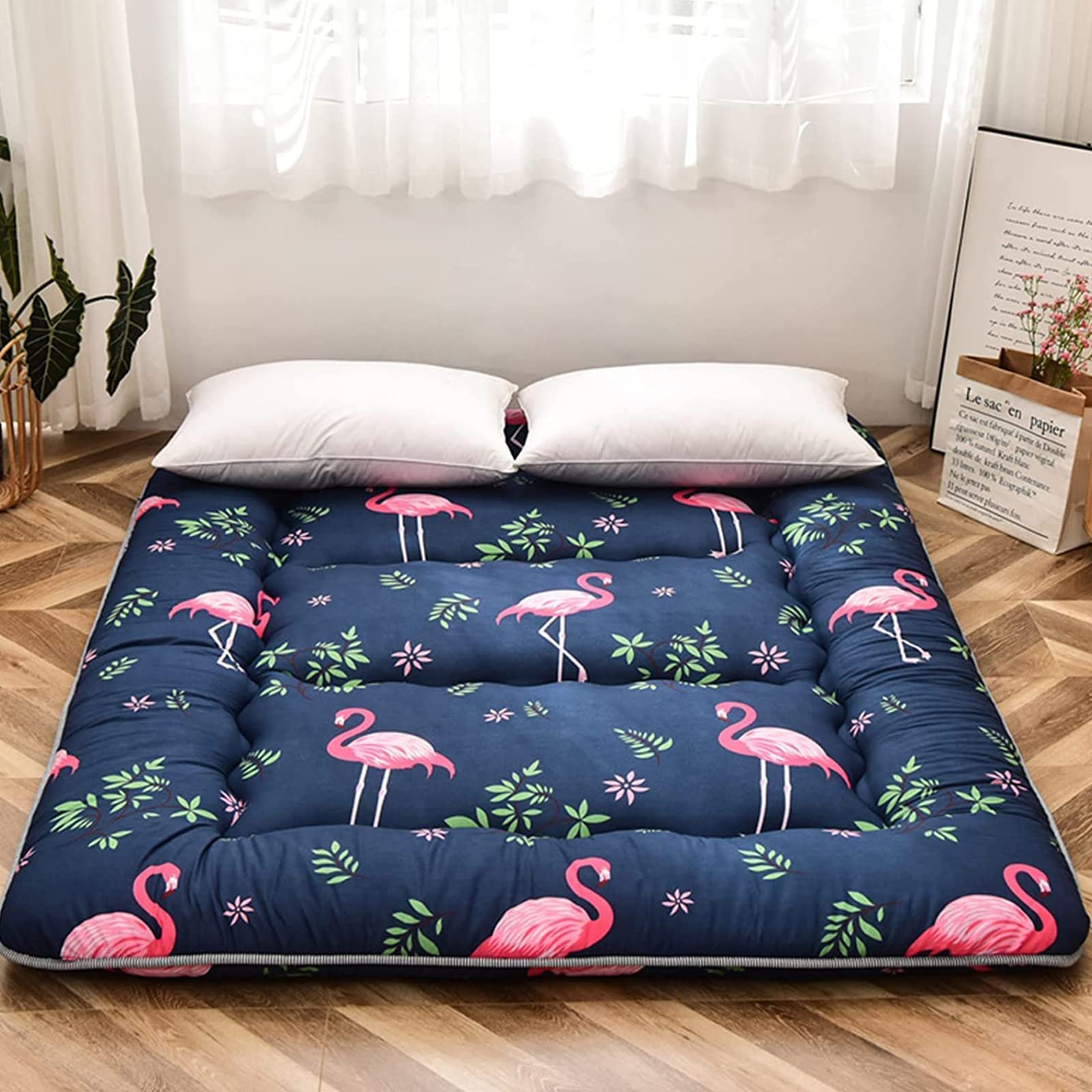 Premium Japanese Futon Mattress - Foldable Tatami Bed Roll for Adults & Kids - Full Size 40