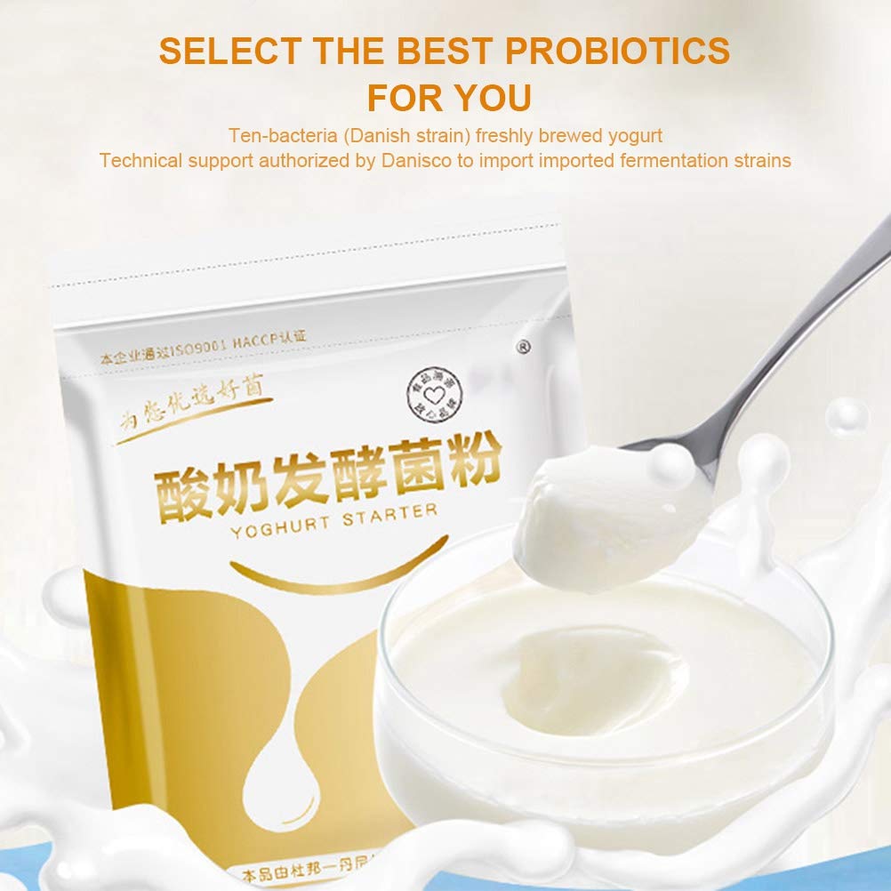 Premium Yogurt Starter Culture Powder - Lactobacillus Probiotic for Homemade Yogurt - Perfect for Healthy Breakfast, Smoothies & Baking