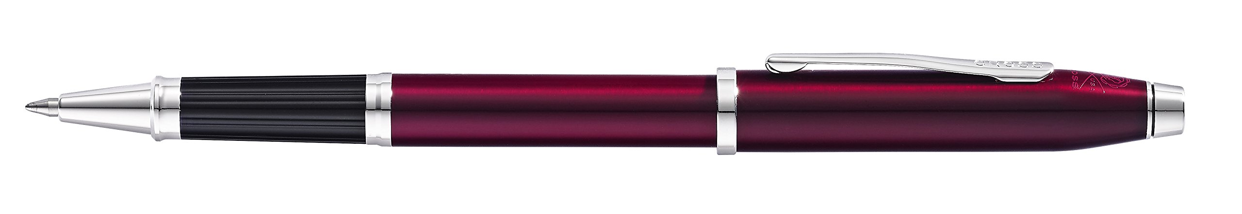 Cross Century II Refillable Gel Ink Rollerball Pen - Medium Point, Translucent Plum Lacquer Finish with Luxury Gift Box - Perfect for Office, Business Gifts & Signature Writing