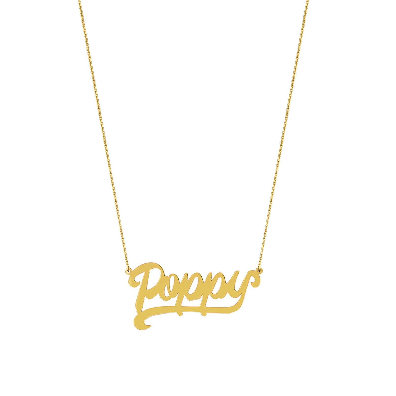 14K Gold Personalized Cursive Nameplate Necklace for Women - Custom Engraved Name Jewelry Gift for Mom, Wife, Daughter - Perfect for Birthdays, Anniversaries & Special Occasions
