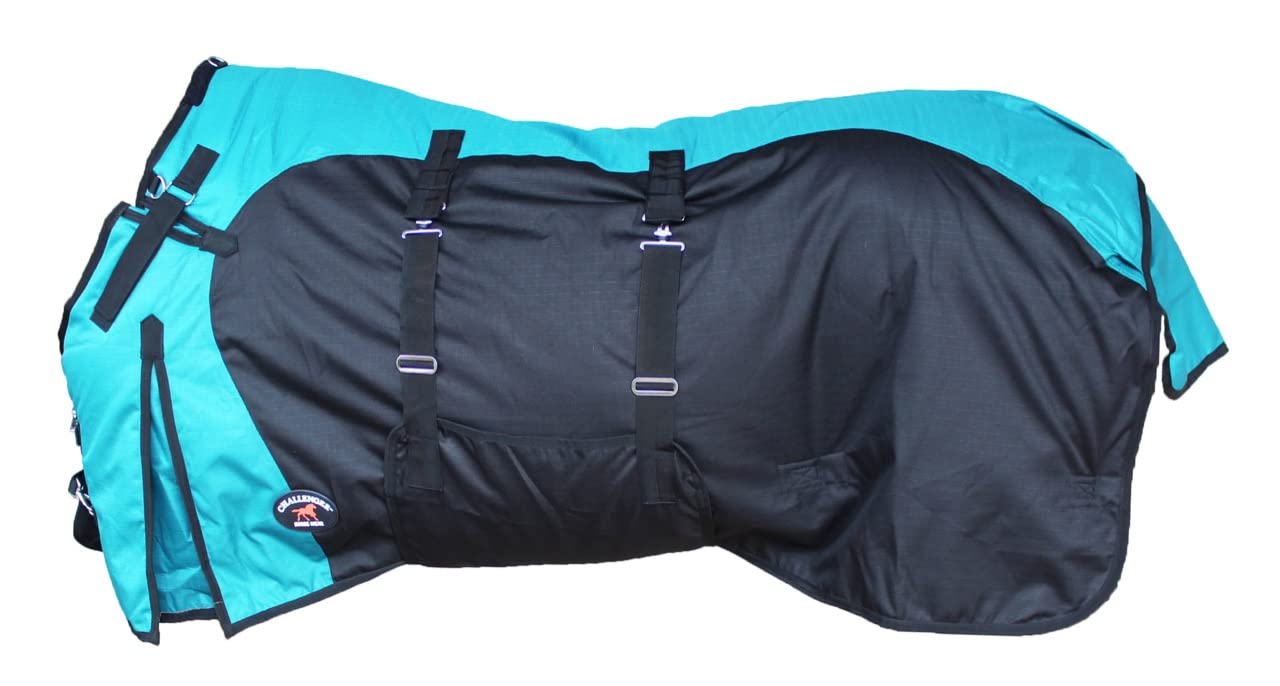 1200D Waterproof Turnout Horse Blanket - Lightweight Winter Rain Sheet for Horses - 387LG - Ideal for Pasture, Riding, and Stable Use in Cold & Wet Weather