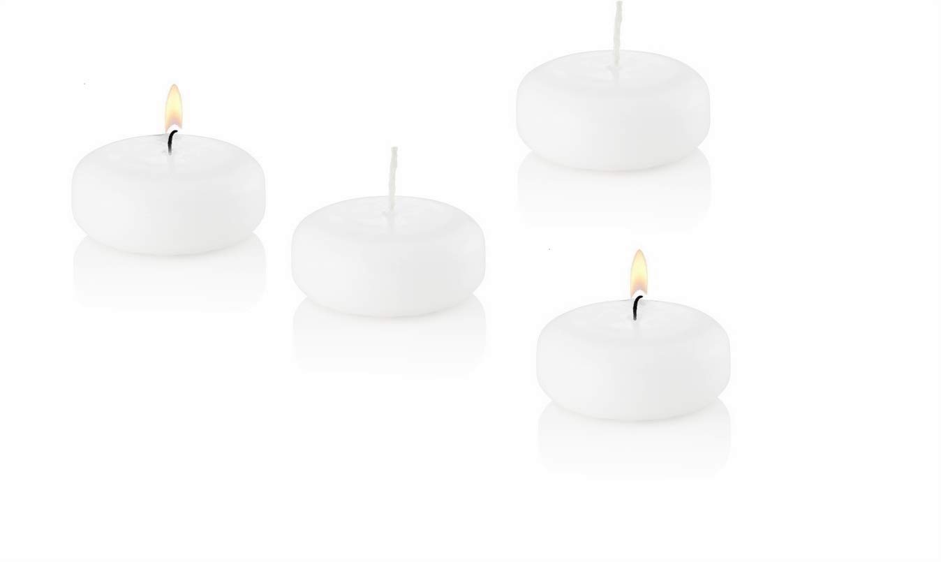 D'light Online Medium White Floating Candles 2 3/8 Inch - Bulk Pack of 96 for Weddings, Spa, Home Decor, Special Occasions & Holidays - Perfect for Centerpieces, Bathtubs, Pools & Romantic Ambiance