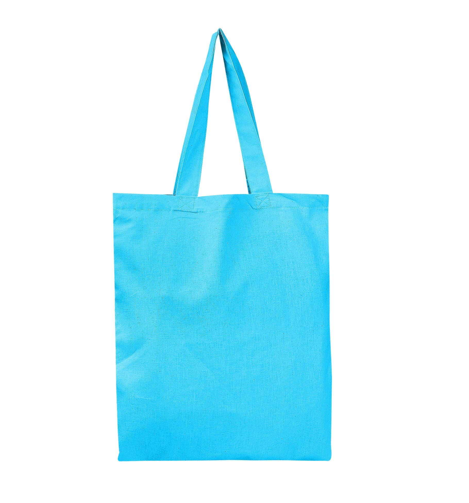 BagzDepot 12-Pack Customizable Canvas Tote Bags Bulk - 15x16 Inch Reusable Grocery Shopping Bags for Crafts, Events & Decorations (Turquoise) - Perfect for Farmers Markets, Beach Trips & DIY Projects