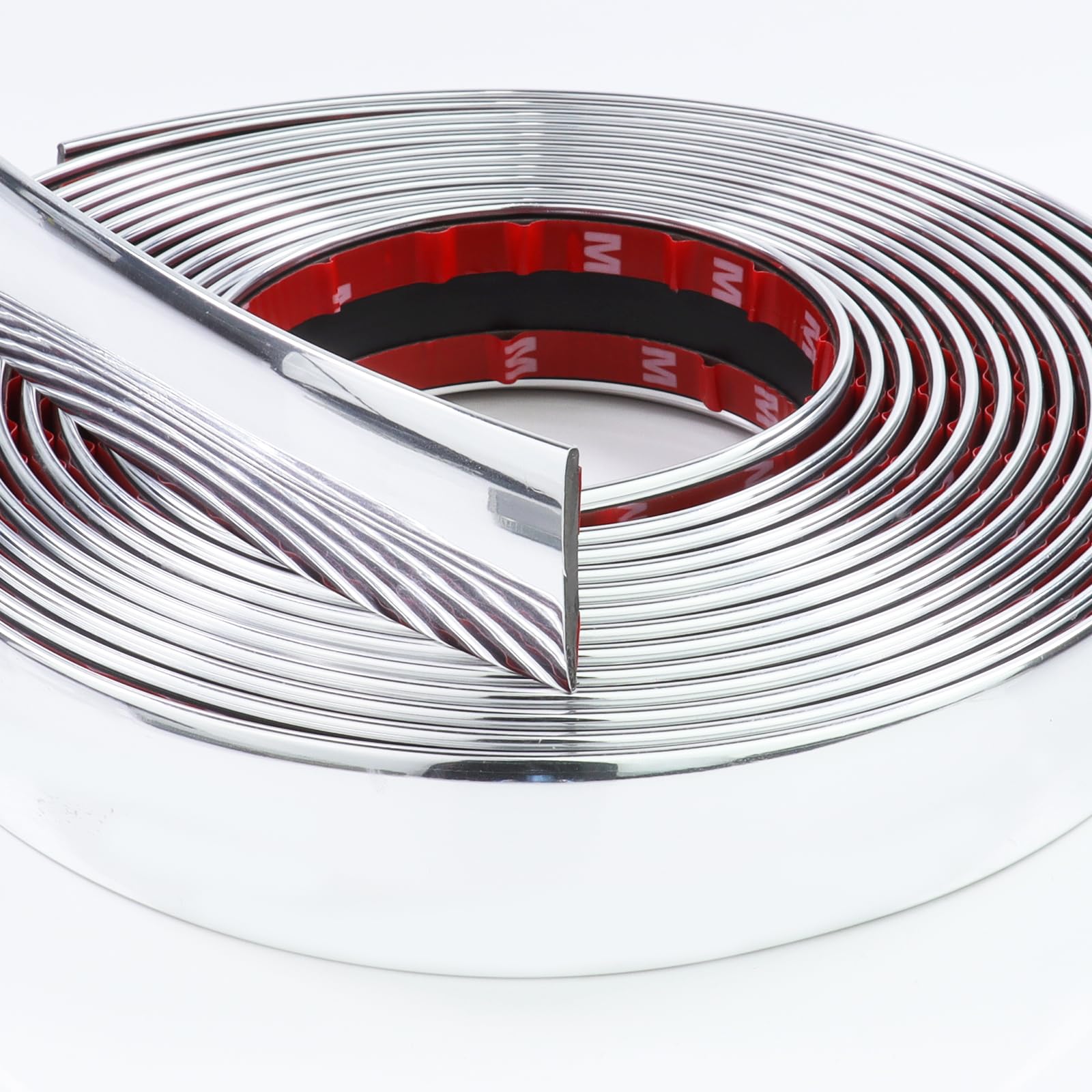 18FT Chrome Car Trim Molding - 30mm Wide Self-Adhesive for Vehicles - Exterior & Interior Protection