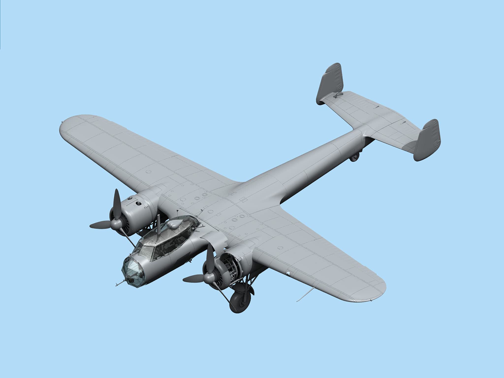 ICM 48244 1:48 Scale Plastic Military Aircraft Model Kit - WWII German Bomber Do 17Z-2 | Perfect for Collectors, Hobbyists & History Enthusiasts | Display, Gift & DIY Project