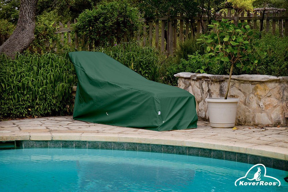 KoverRoos® MAX Chaise Lounge Cover - Waterproof, UV Resistant Outdoor Furniture Protector for Patio, Poolside, and Garden Use
