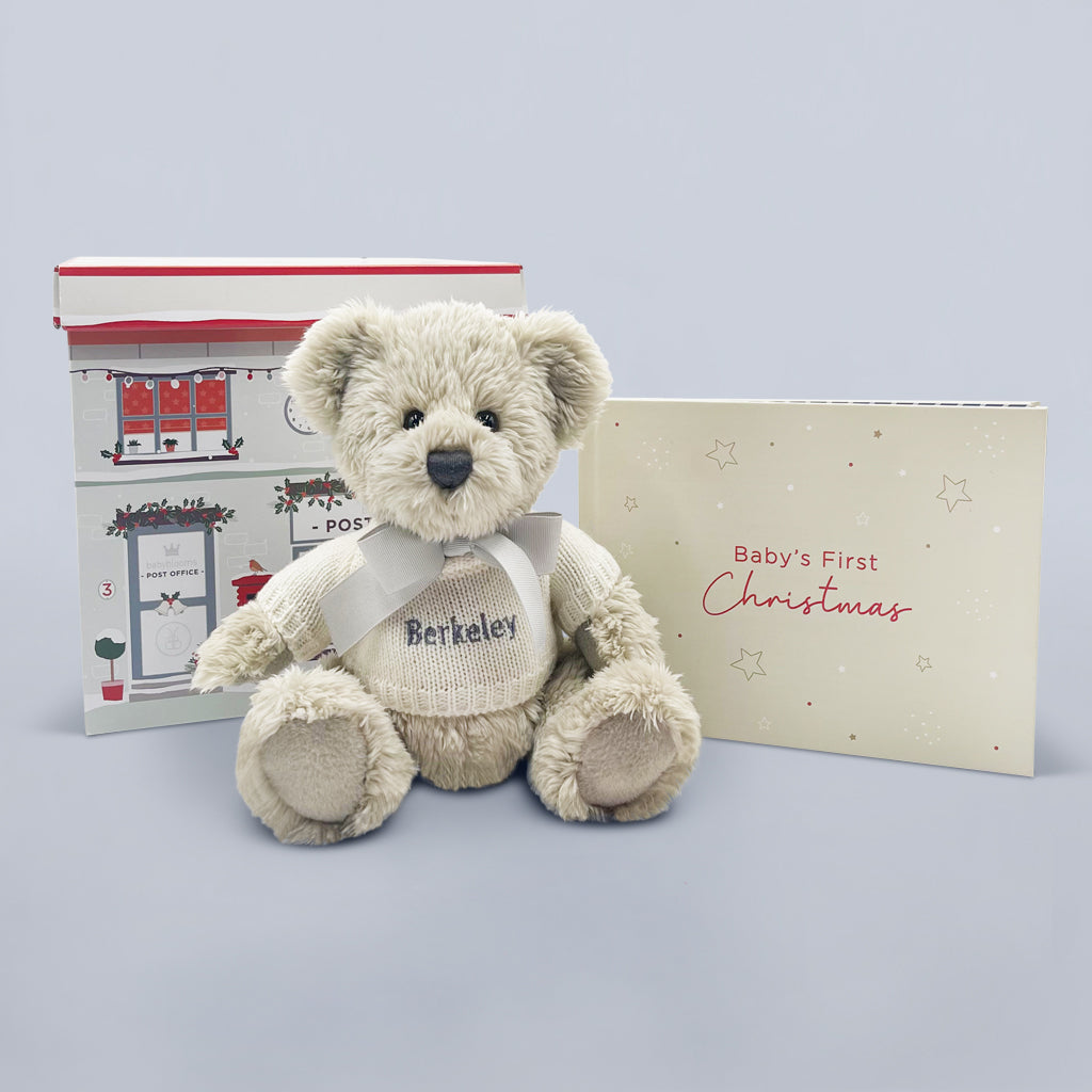 Personalized Baby's First Christmas Keepsake Journal with Berkeley Bear - Cherish Holiday Memories for Years to Come | Perfect Gift for New Parents & Christmas Traditions