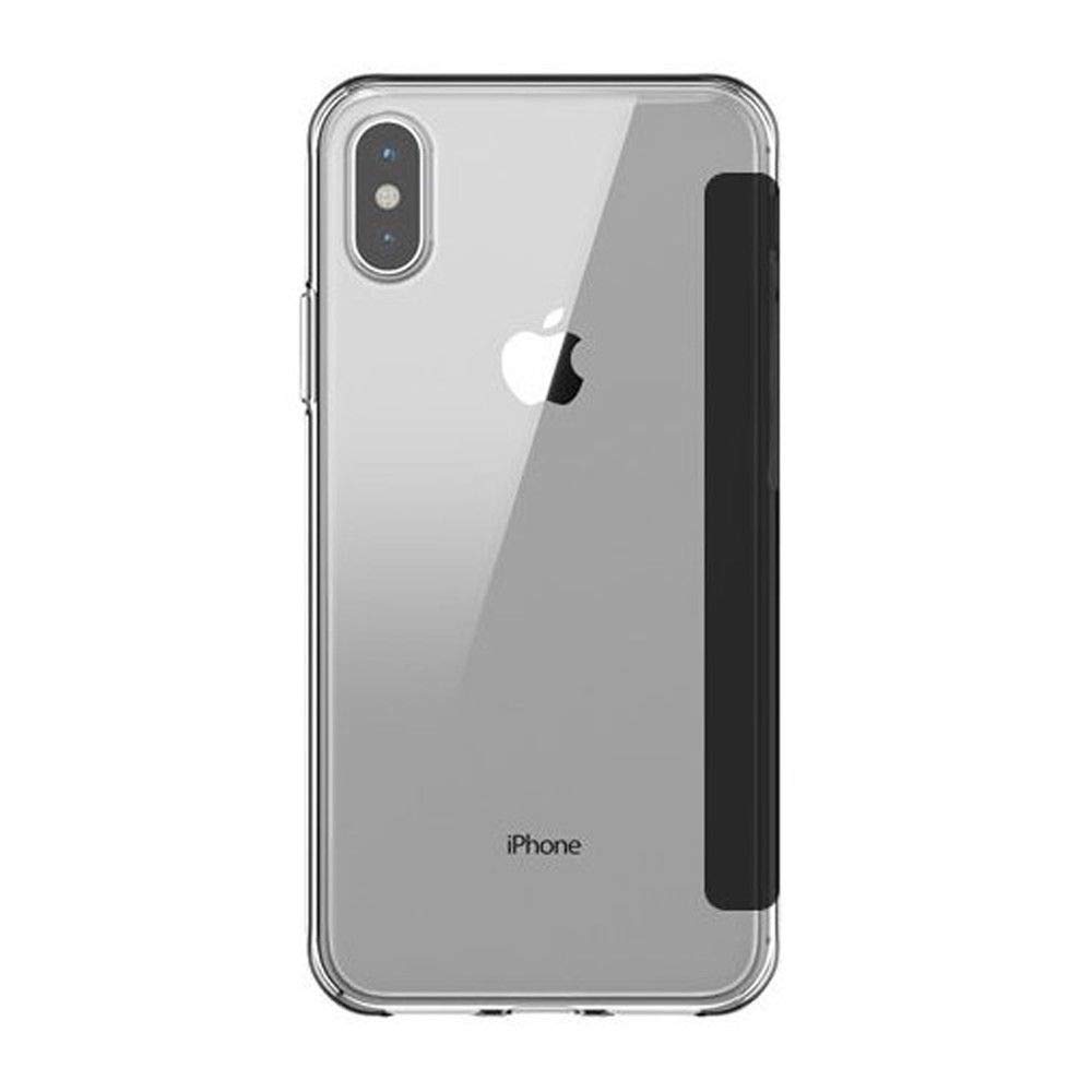 Griffin Reveal Wallet Case for iPhone X - Slim Protective Cover with RFID Blocking, Black/Clear - Perfect for Everyday Use, Travel & Contactless Payments