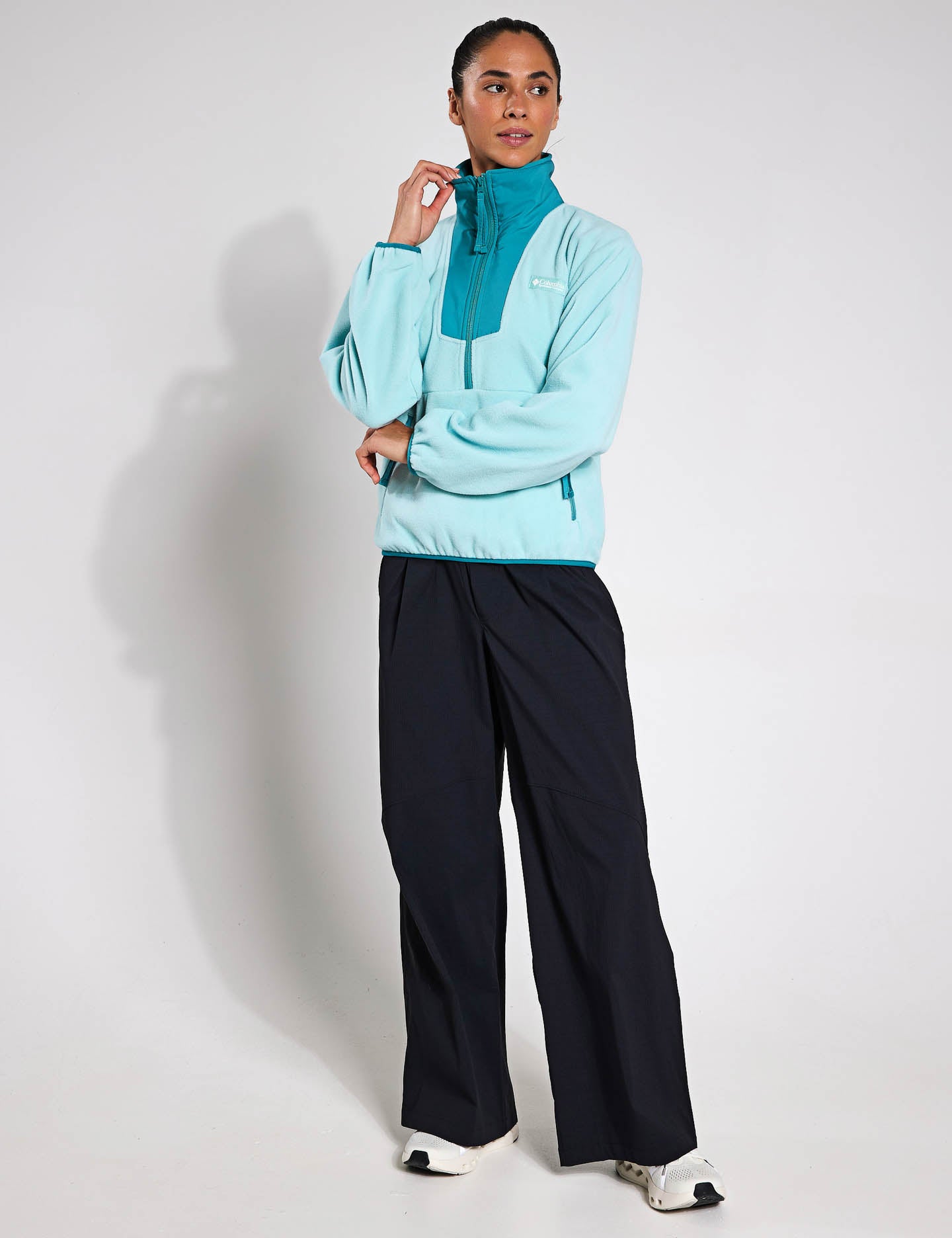 Sequoia Grove 1/2 Zip Fleece Pullover - Soft & Warm Quarter-Zip Sweatshirt for Men & Women | Outdoor Hiking, Camping & Casual Wear (Spray/Teal)