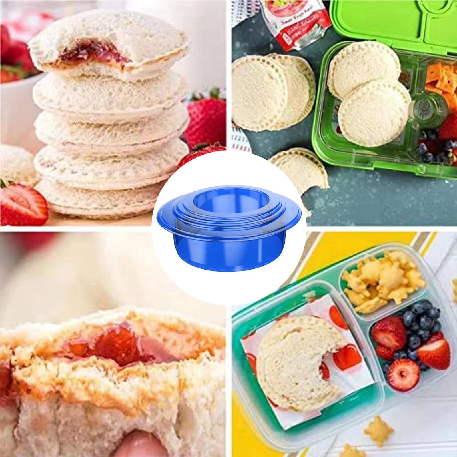 5PCS Sandwich Cutter and Sealer Set - Pancake & Cookie Press Mold, DIY Sandwich Maker for Kids Lunch Box | Perfect for Bento Box, School Lunch & Party Snacks