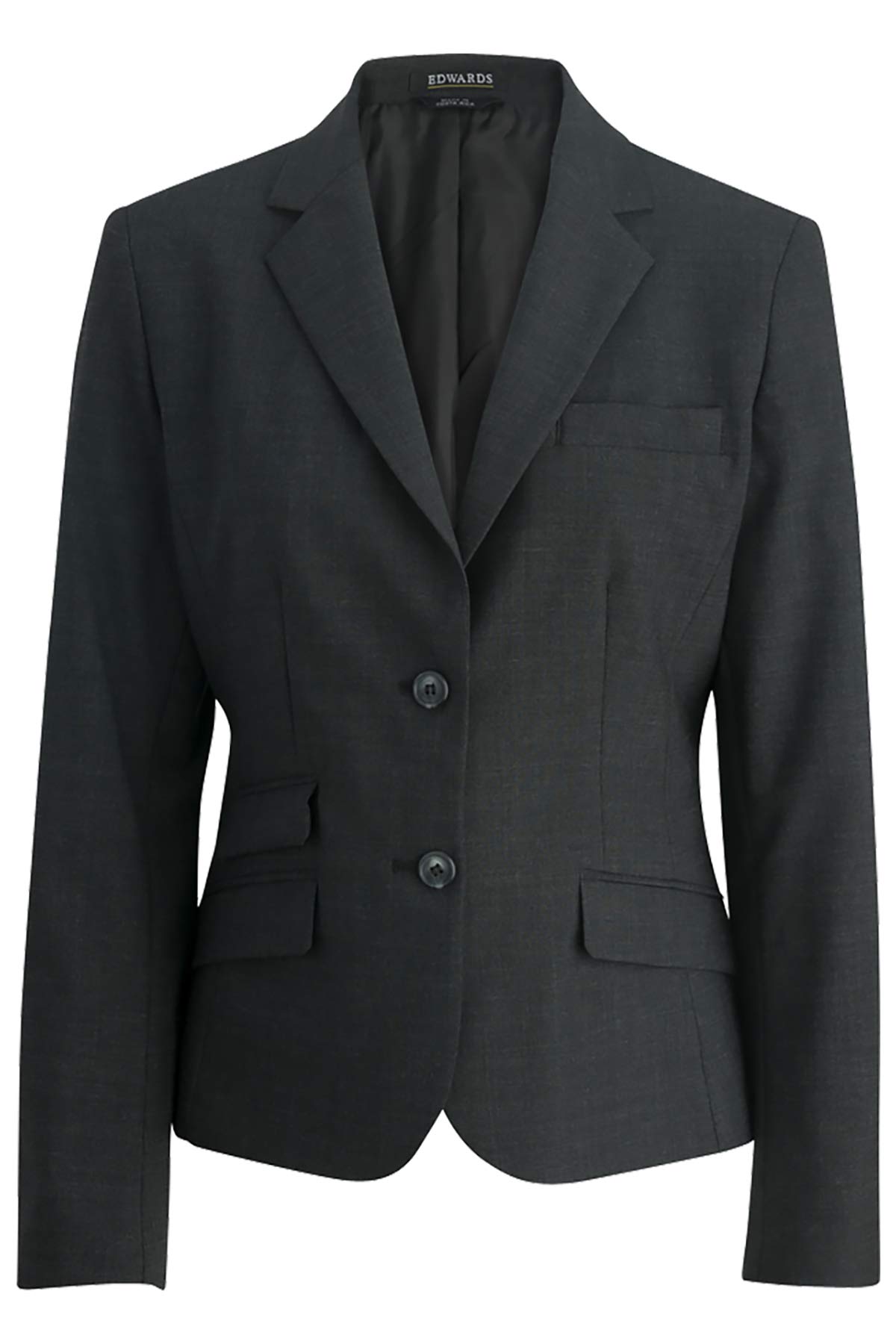 Edwards Women's Waist-Length Suit Coat - Charcoal Gray Size 16, Redwood & Ross Collection | Professional Blazer for Office Work, Business Meetings & Formal Events