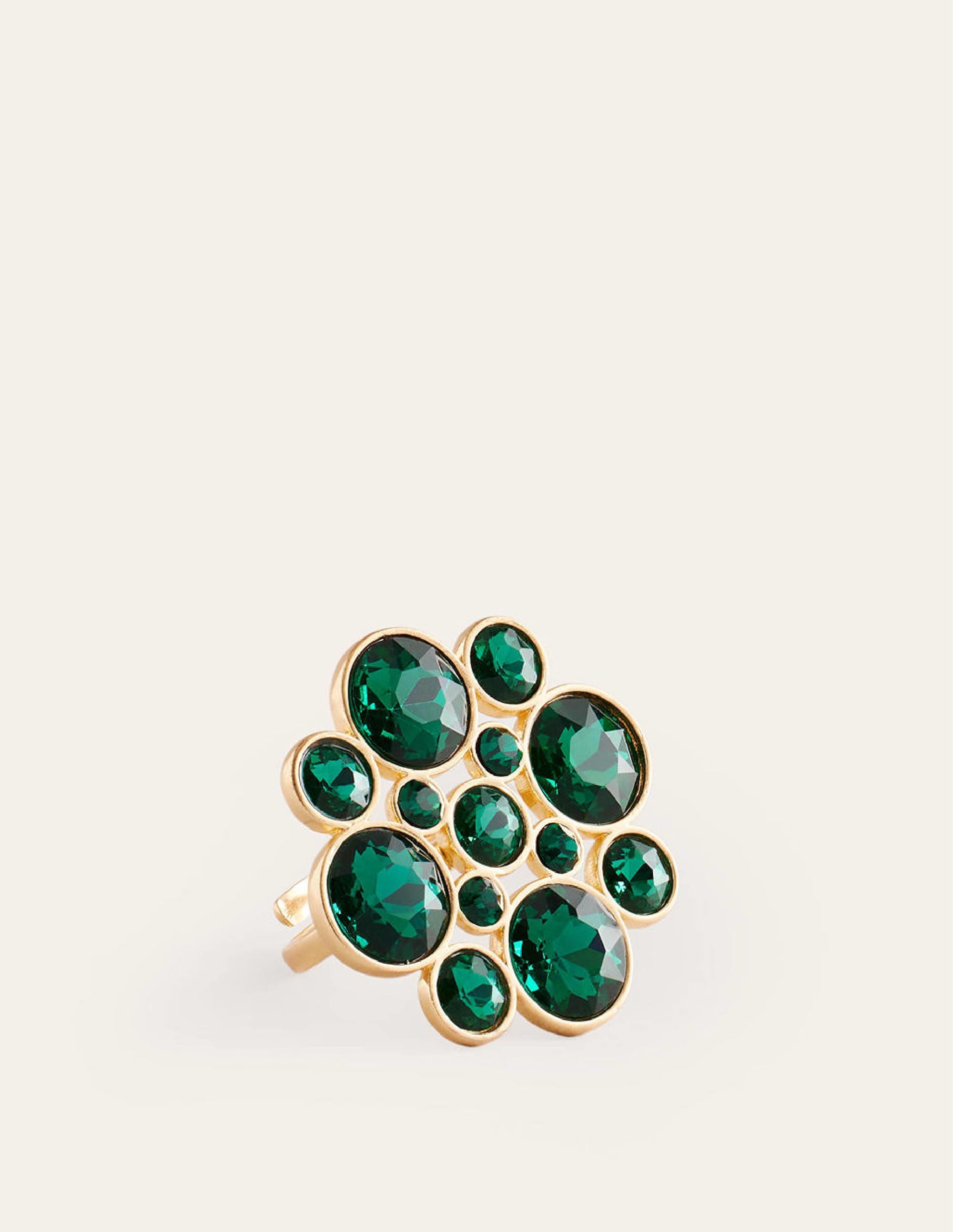 Andrea Green Jewel Cluster Ring - Elegant Statement Jewelry for Women, Perfect for Parties, Weddings & Special Occasions
