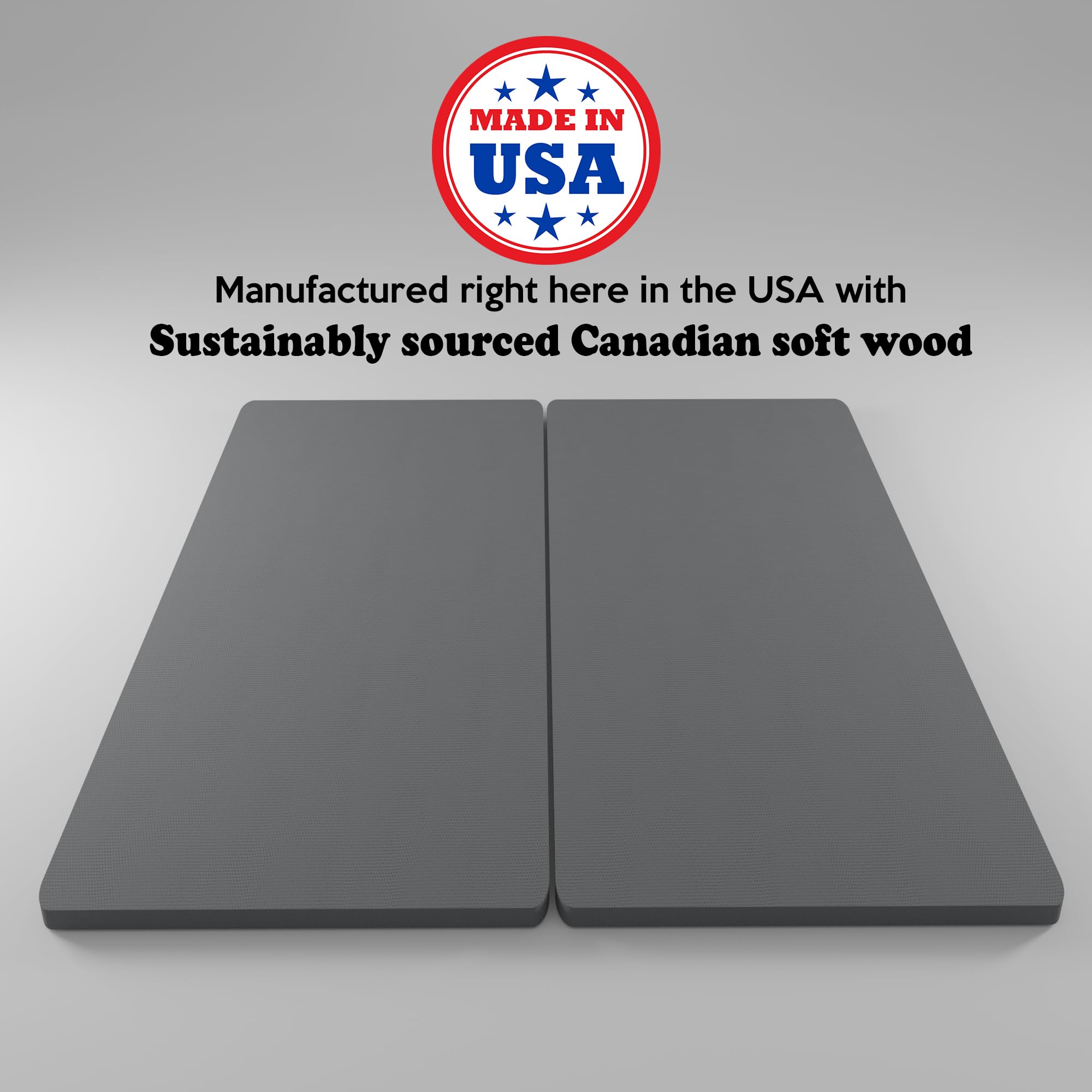 Greaton 1.5-Inch Split Bunkie Board for Mattress Support - King Size Bed Foundation, Fully Assembled, Enhanced Comfort & Durability, Grey - Perfect for Platform Beds, Adjustable Bases & Box Spring Replacement