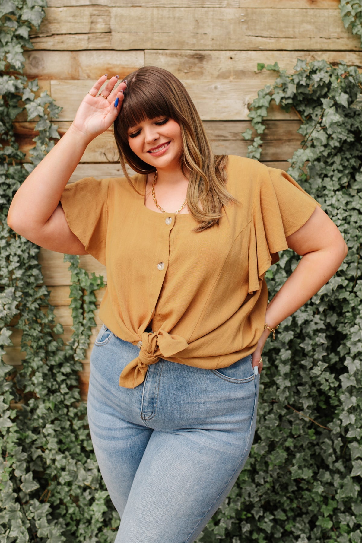 Envy Me Women's Fashion Top in Taupe - Chic Casual Blouse for Work, Date Night & Everyday Wear