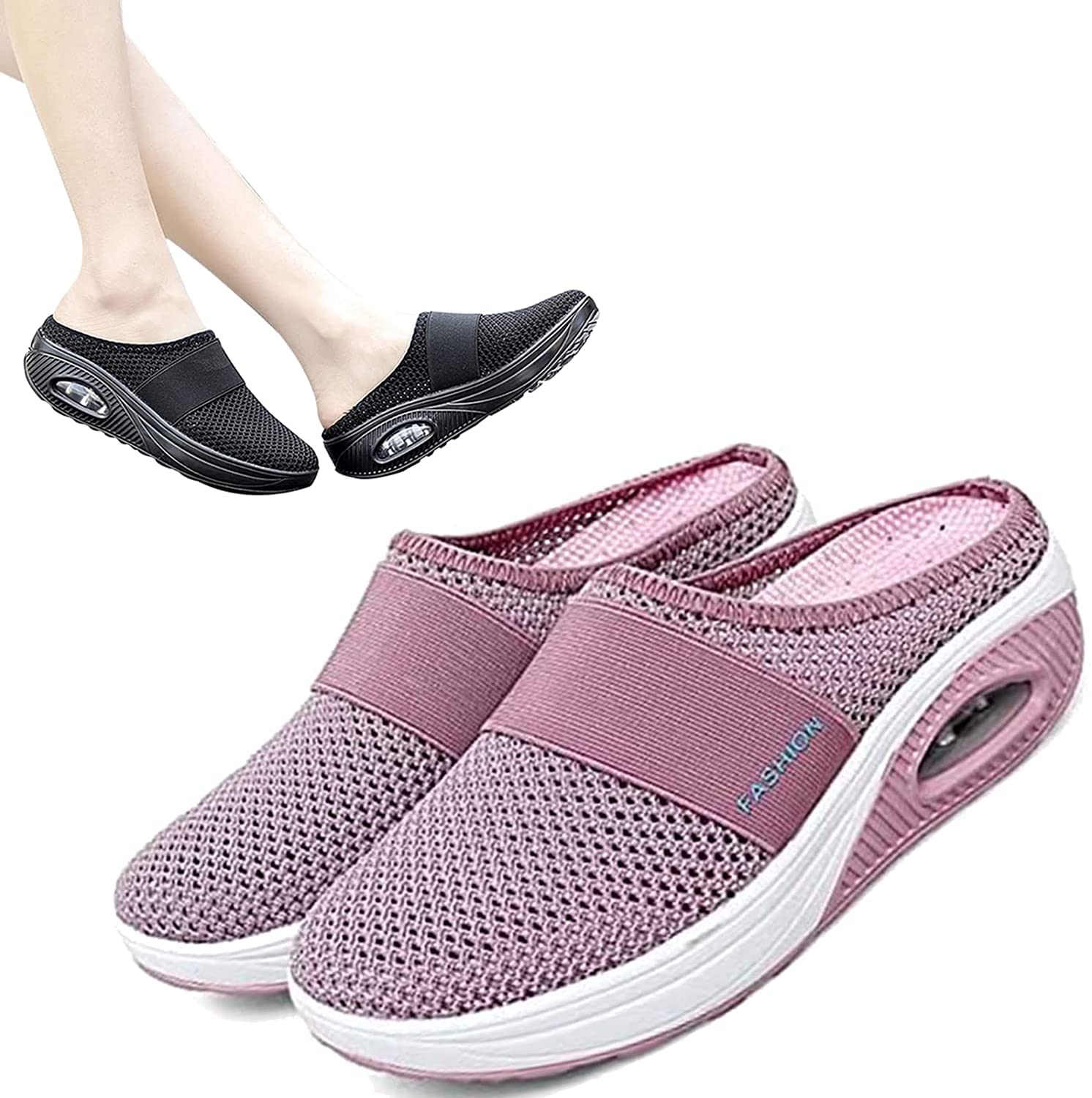 CAMZ Women's Diabetic Comfort Slip-On Loafers with Air Cushion - Orthopedic Platform Walking Shoes for Women - Perfect for Work, Travel & Daily Comfort