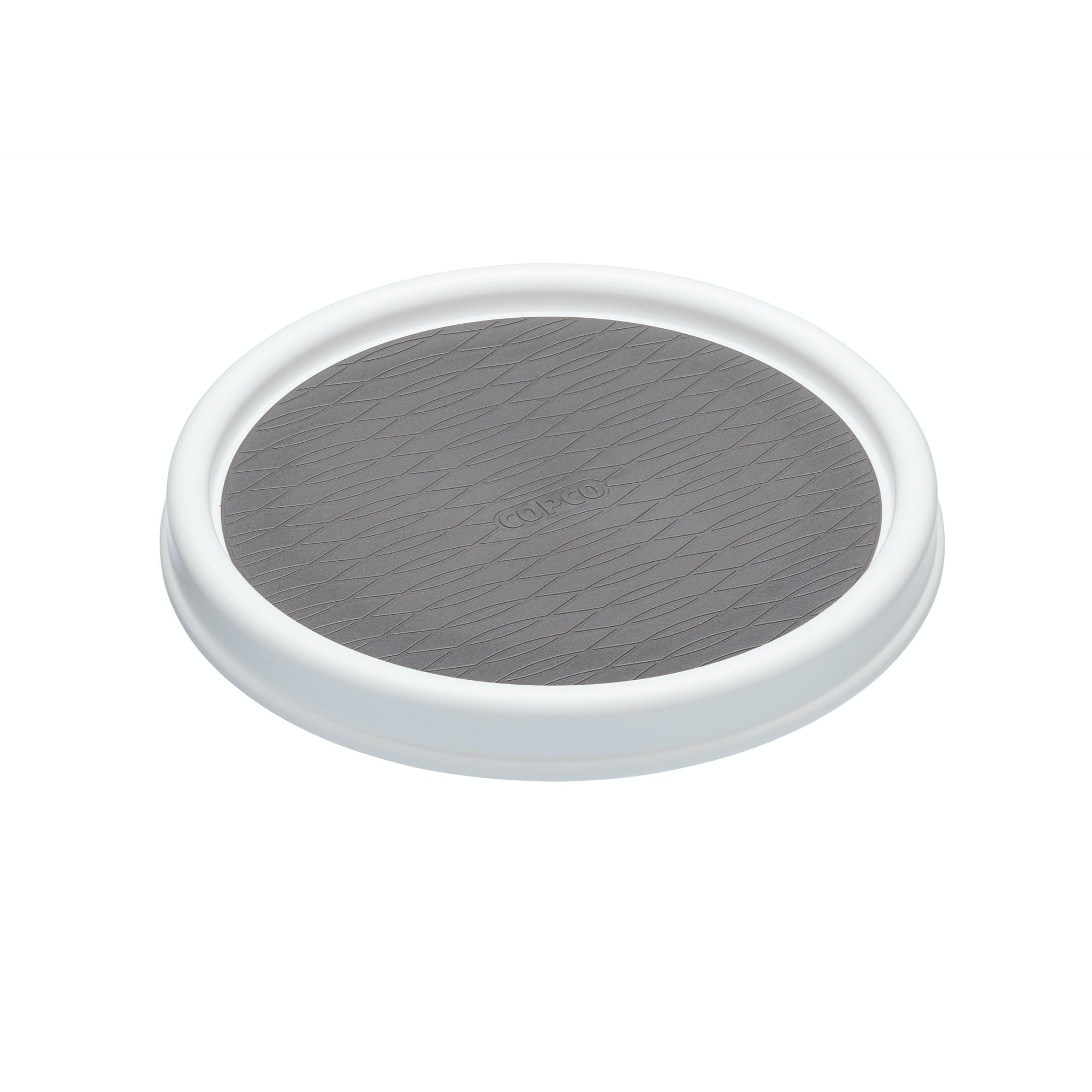 Copco White Lazy Susan Turntable - 11.5 Inch Rotating Organizer for Kitchen, Pantry, Spice Rack & Dining Table - Durable Plastic Storage Solution for Condiments, Spices & Snacks