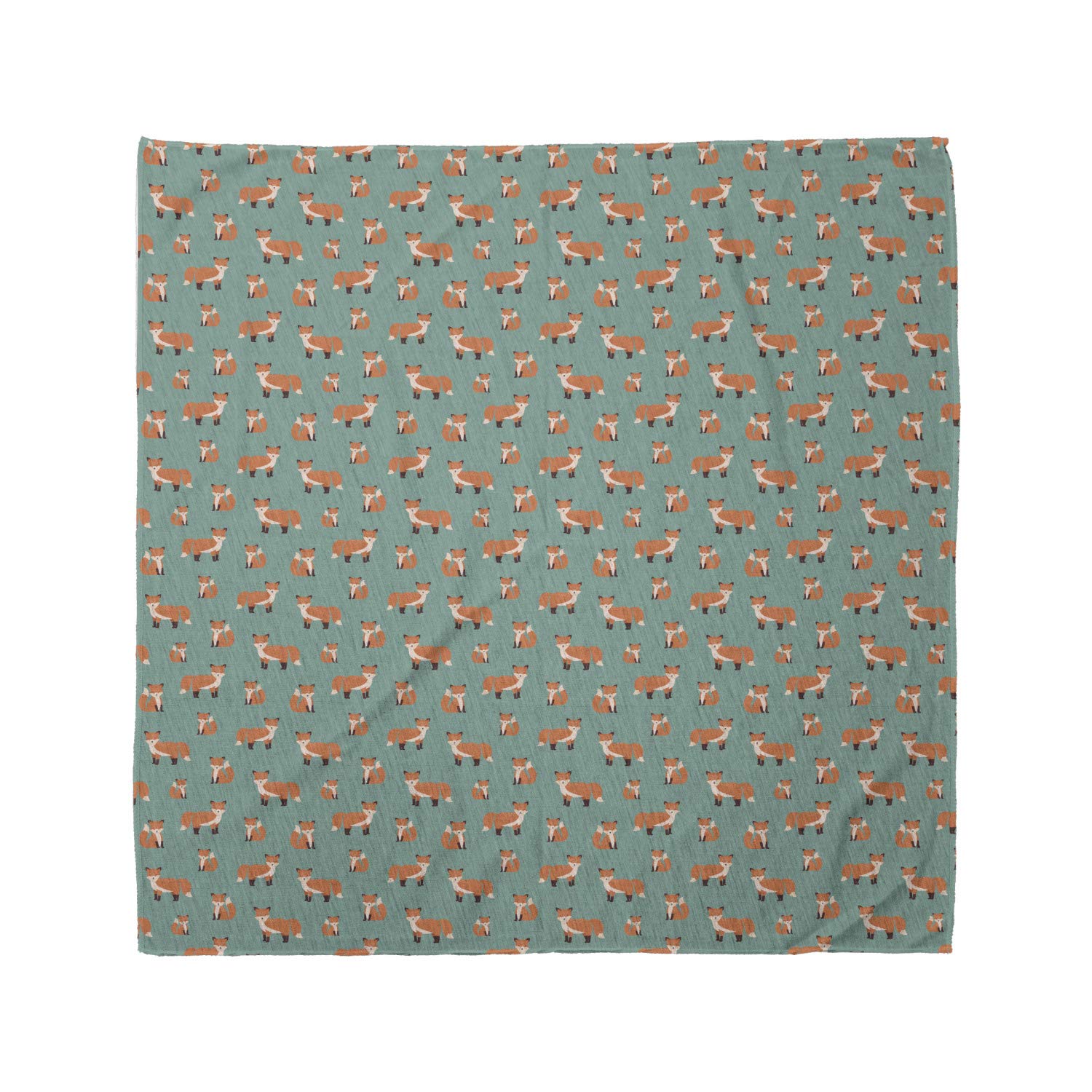 Ambesonne Cartoon Fox Pattern Unisex Bandana - Burnt Sienna & Laurel Green Design for Men & Women - Perfect for Outdoor Activities, Concerts, and Fashion Accessories