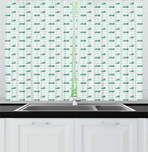 Sea Green and White