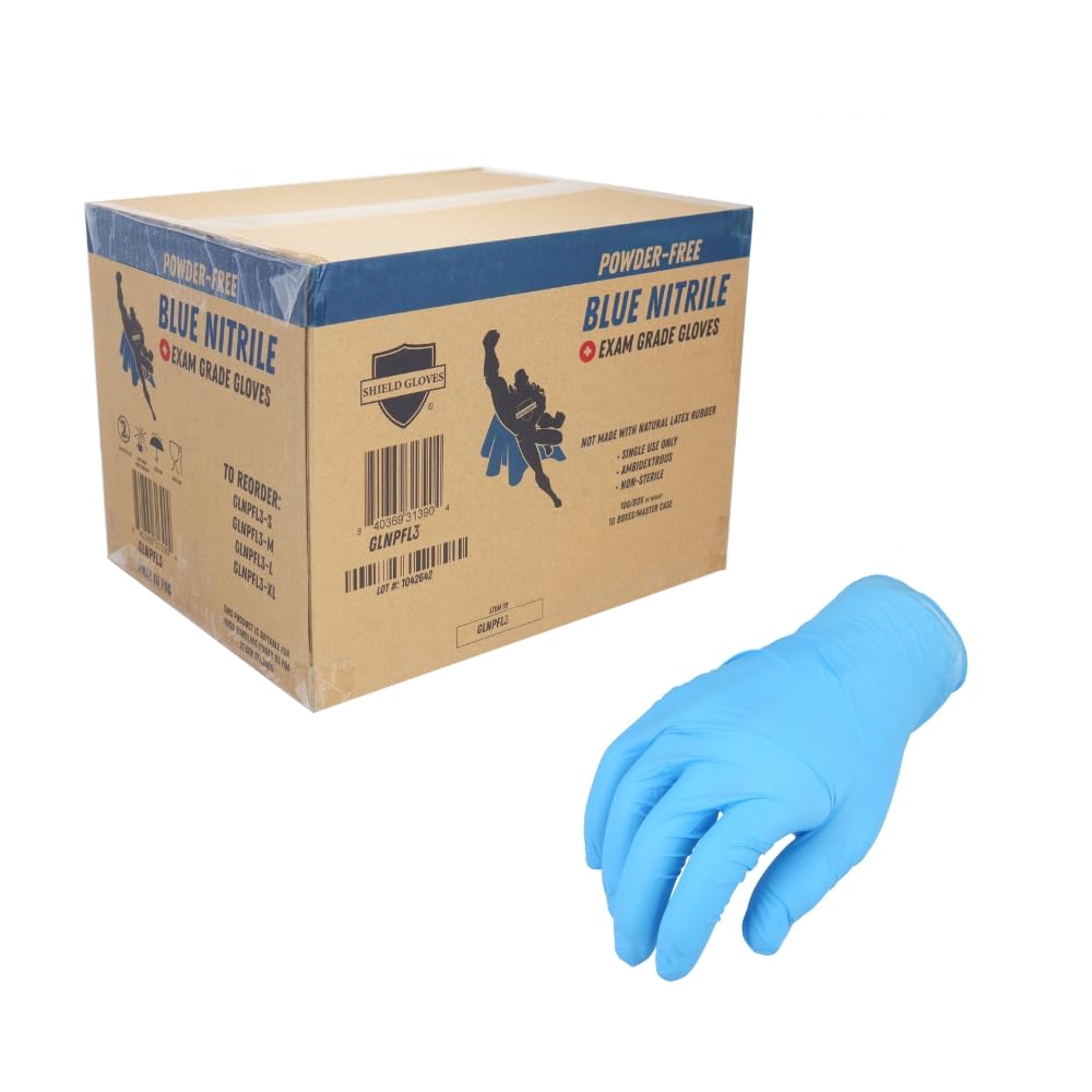 Premium Nitrile Gloves - Latex-Free, Powder-Free, 3 Mil Thickness, Small Size (2000 Pack) - Ideal for Medical, Dental, Food Service & Cleaning
