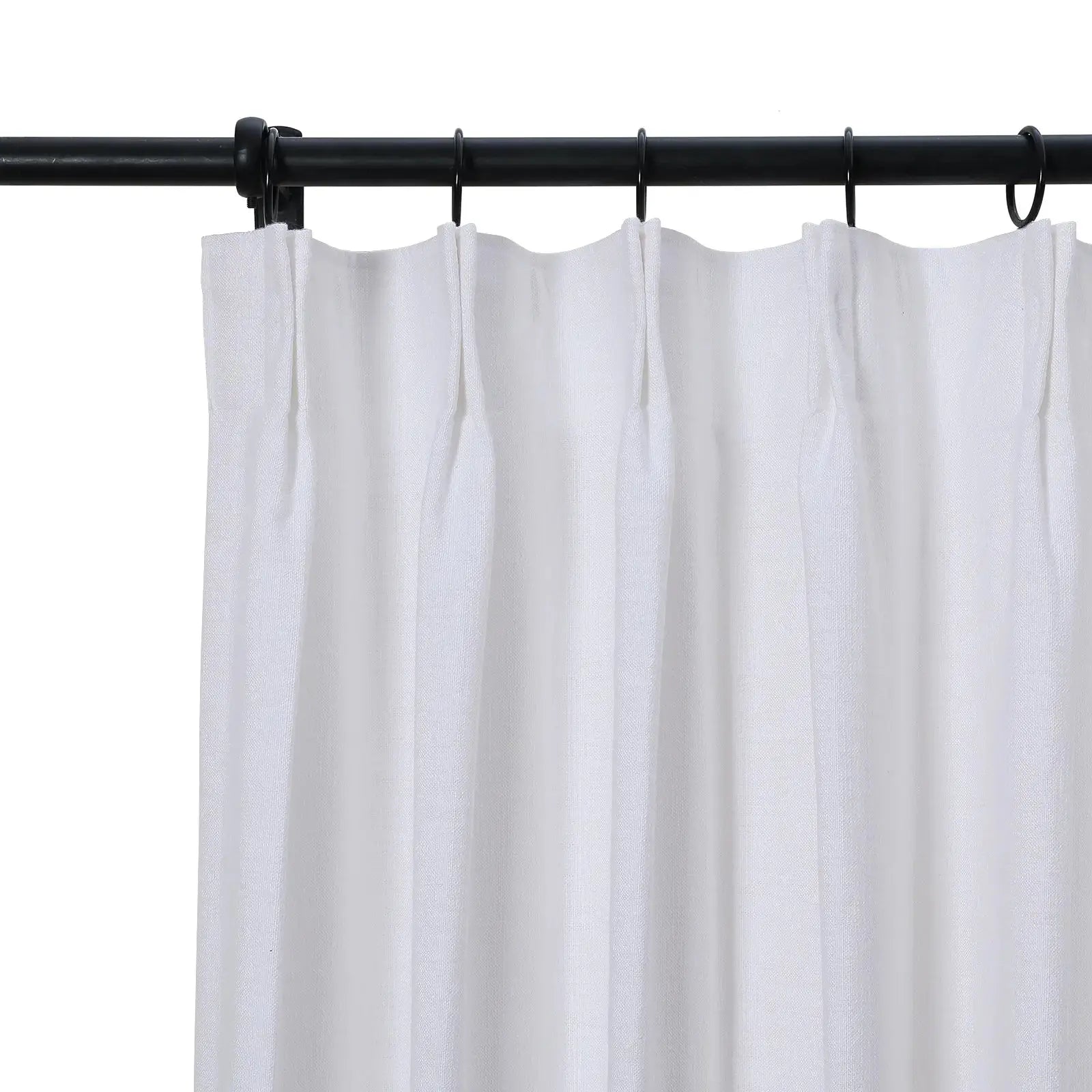 Premium Isabella Cotton Pinch Pleat Drapery Panels - Unlined Classic Curtains for Living Room, Bedroom & Dining Room Decor