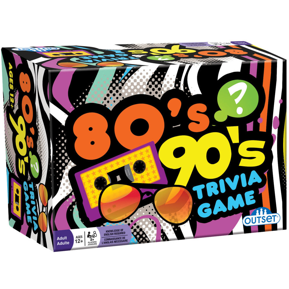 80s & 90s Trivia Card Game - Nostalgic Multi-Category Question Game for Adults | Fun Party Game & Family Game Night Entertainment